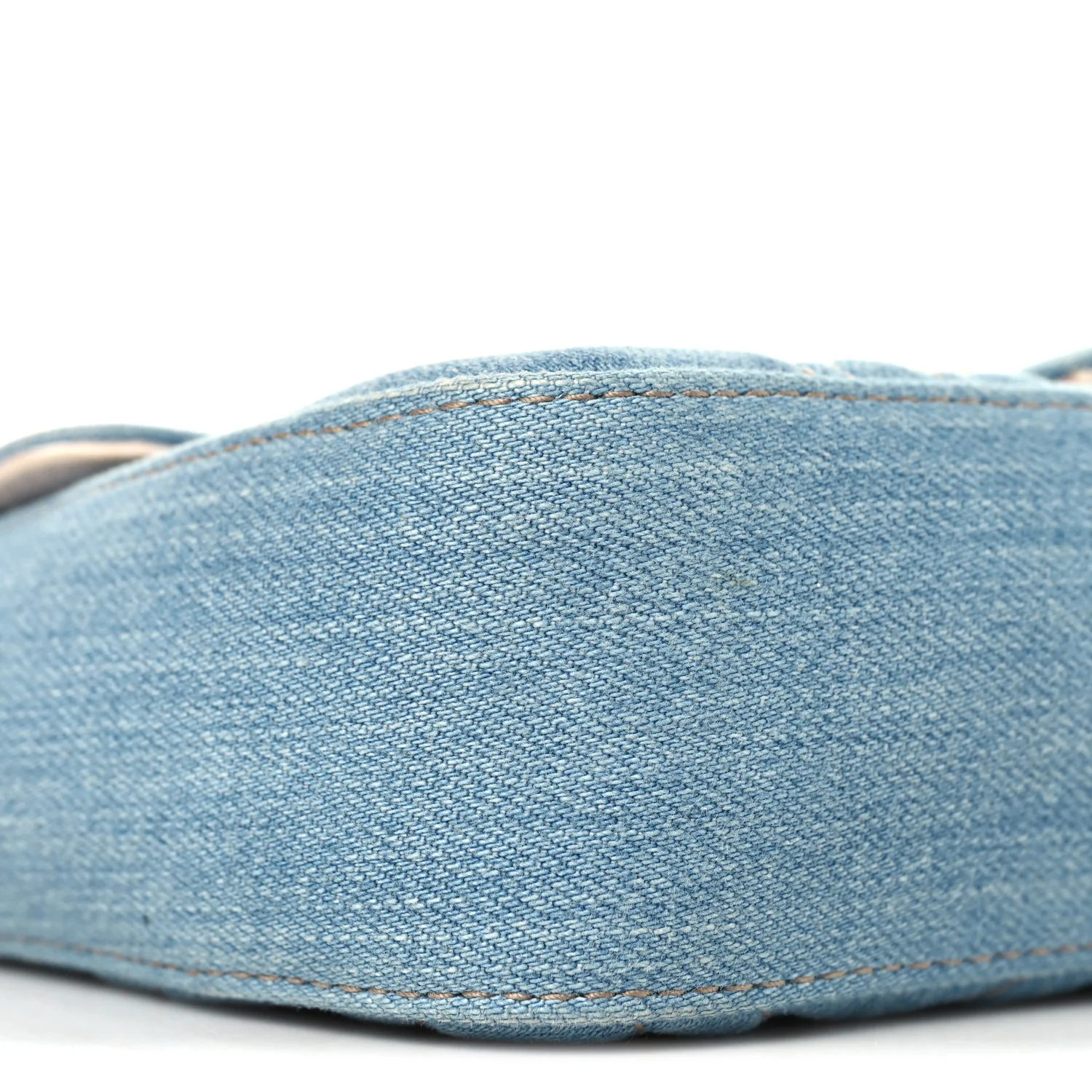 Denim Matelasse Mini Pearly GG Marmont Shoulder Bag Blue - Image 9
