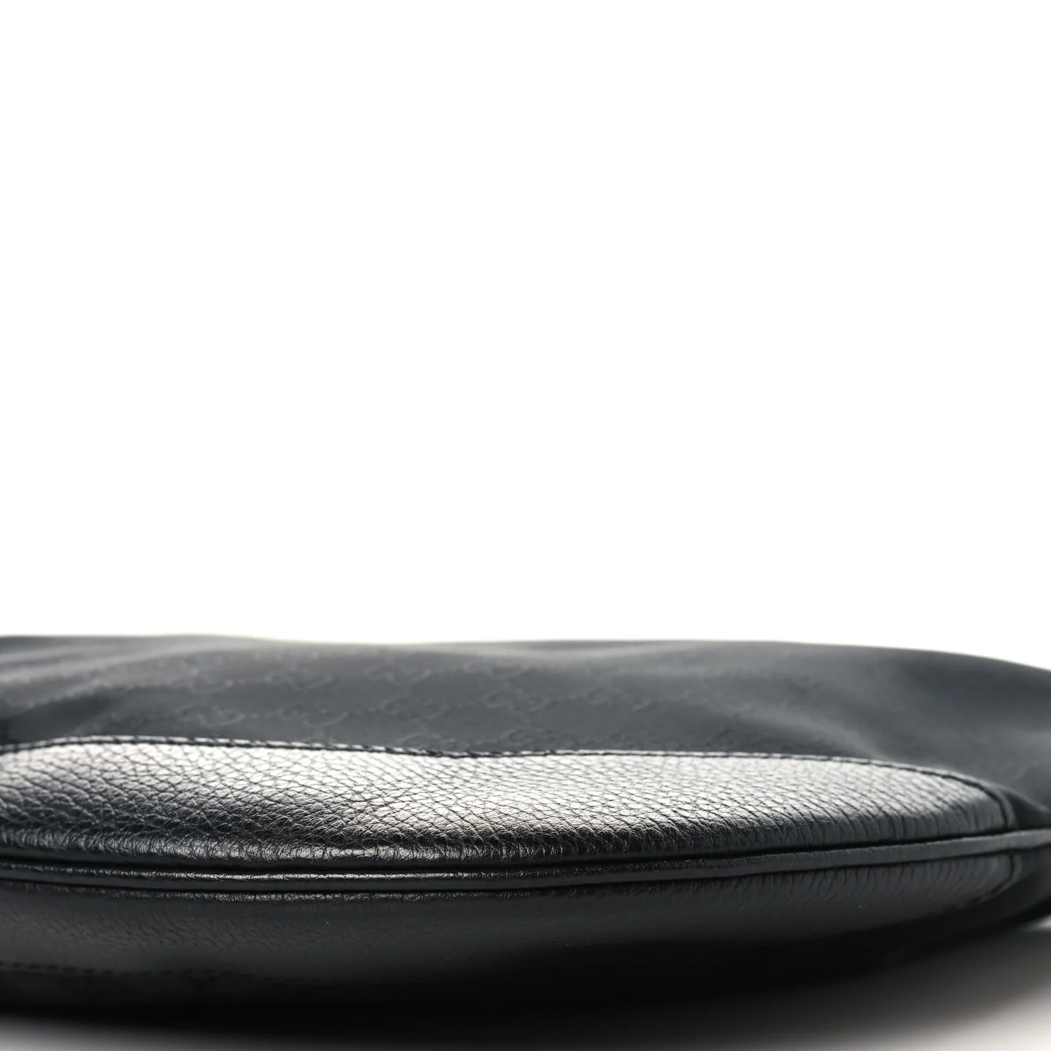 Denim Monogram Large Half Moon Hobo Black - Image 10