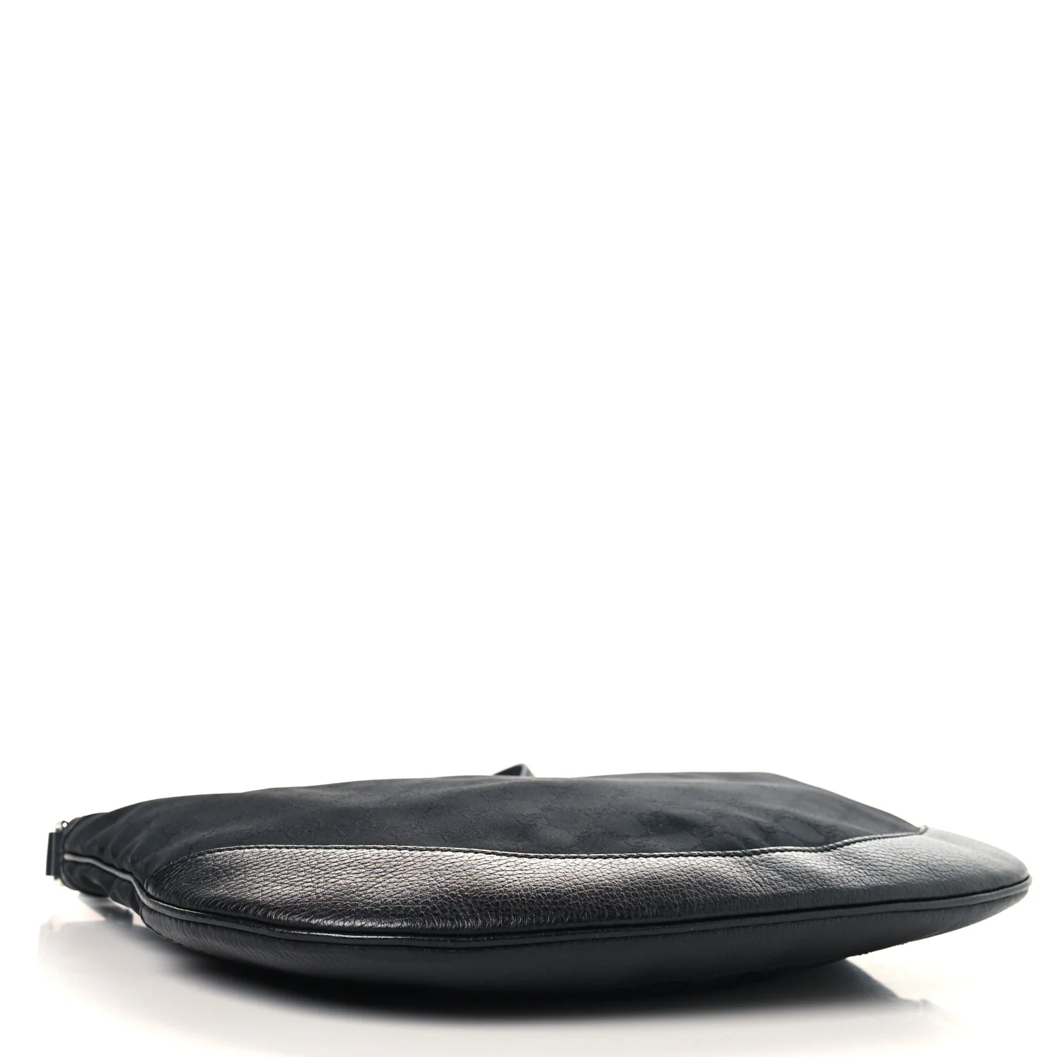 Denim Monogram Large Half Moon Hobo Black - Image 4