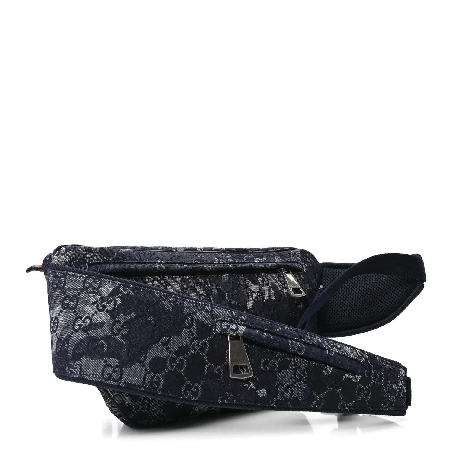 Denim Monogram Web Belt Bag Blue Multicolor - Image 2