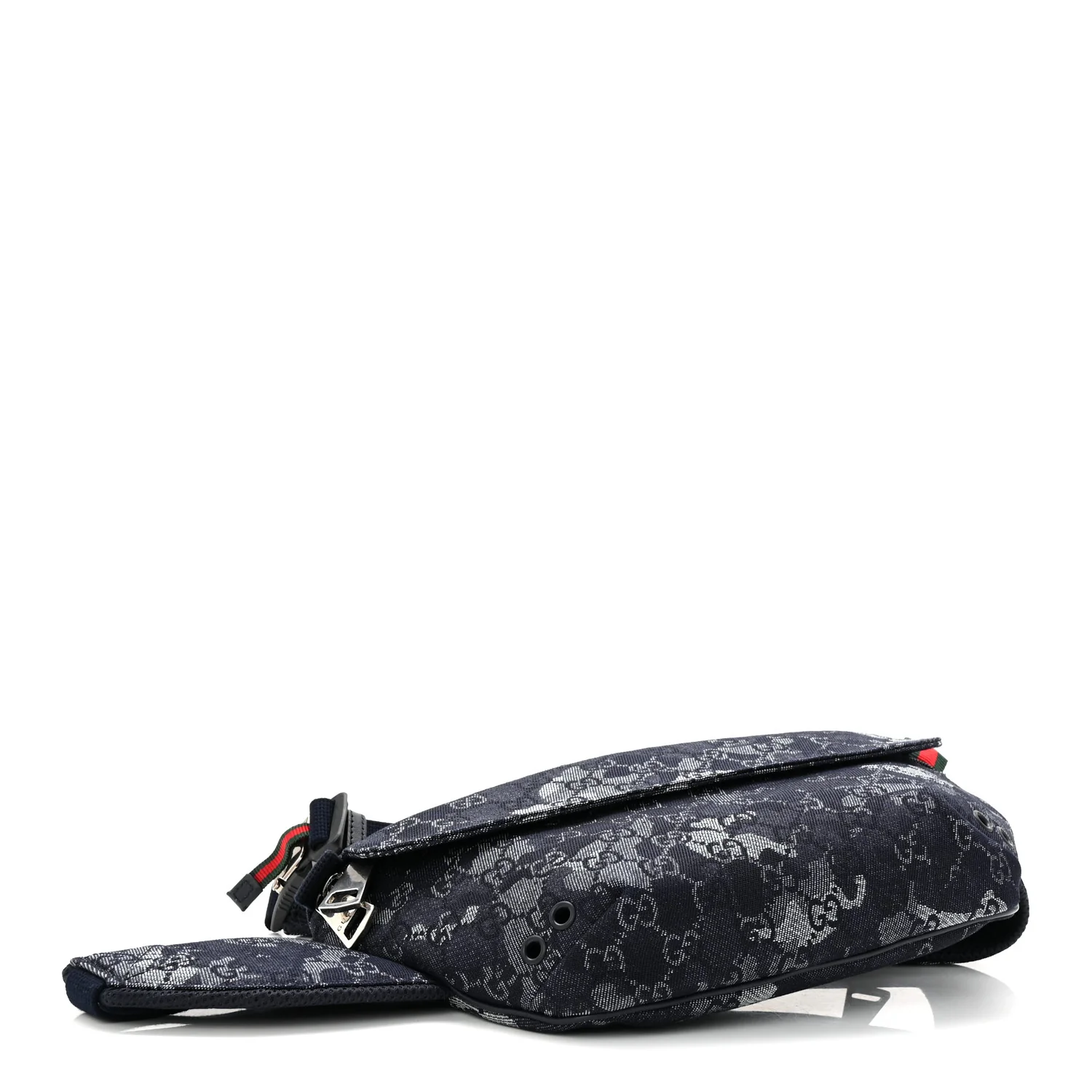 Denim Monogram Web Belt Bag Blue Multicolor - Image 4