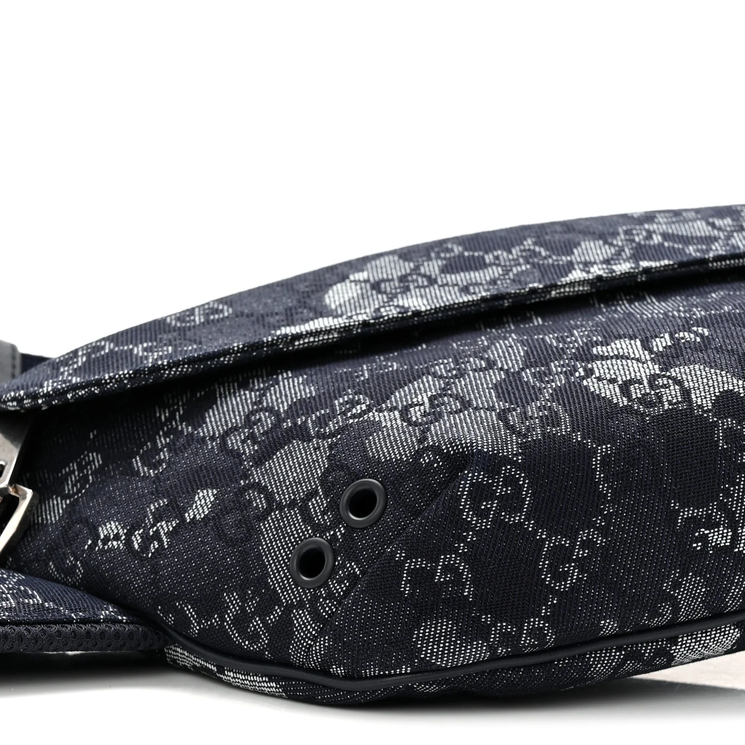 Denim Monogram Web Belt Bag Blue Multicolor - Image 9