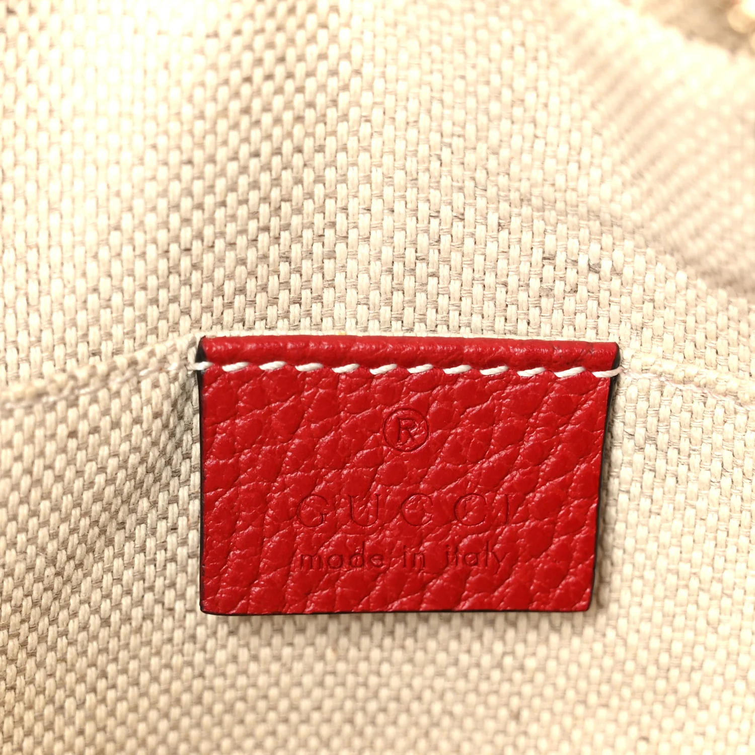 Dollar Calfskin Bi-Color Small Soho Disco Bag New Rosette Hibiscus Red - Image 6