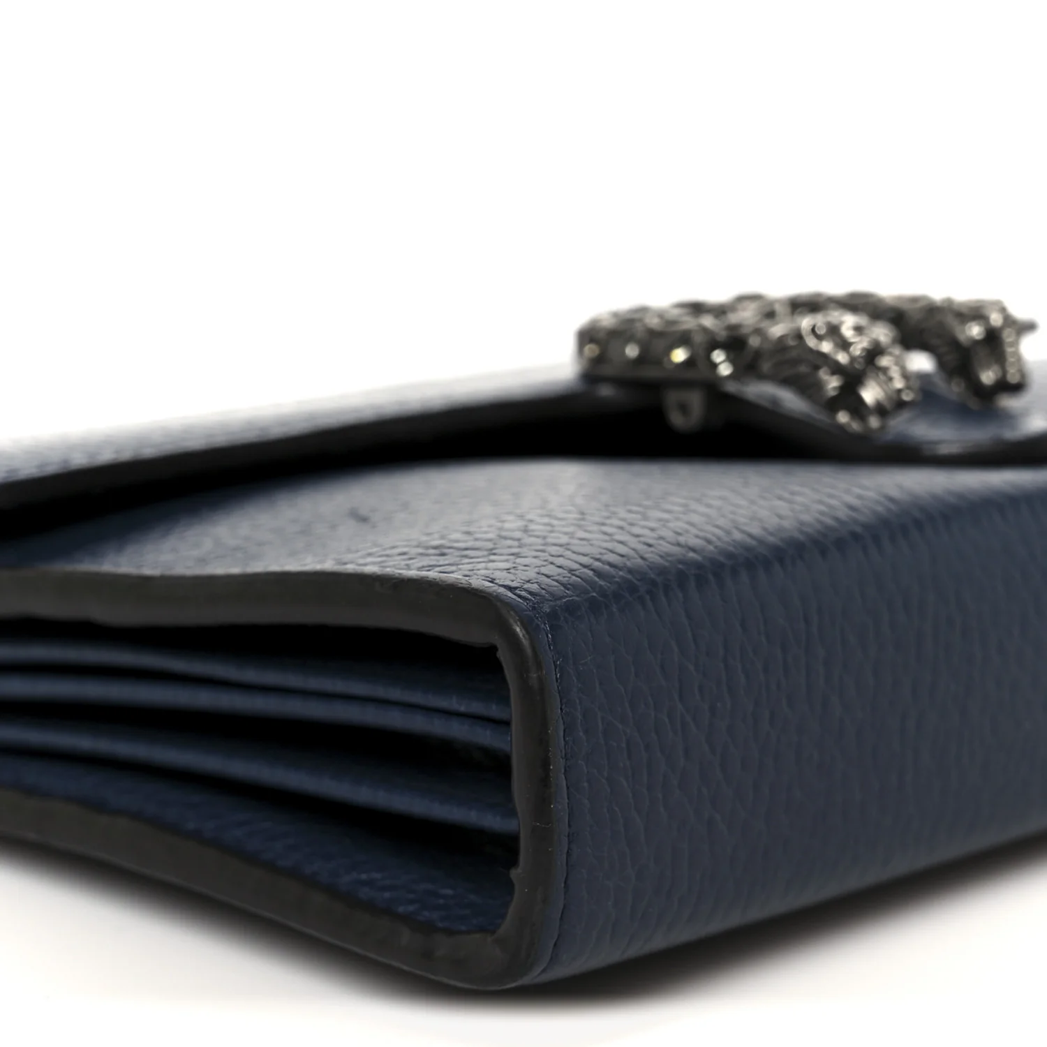 Dollar Calfskin Crystal Mini Dionysus Chain Wallet Blue Agata Black Diamond - Image 9