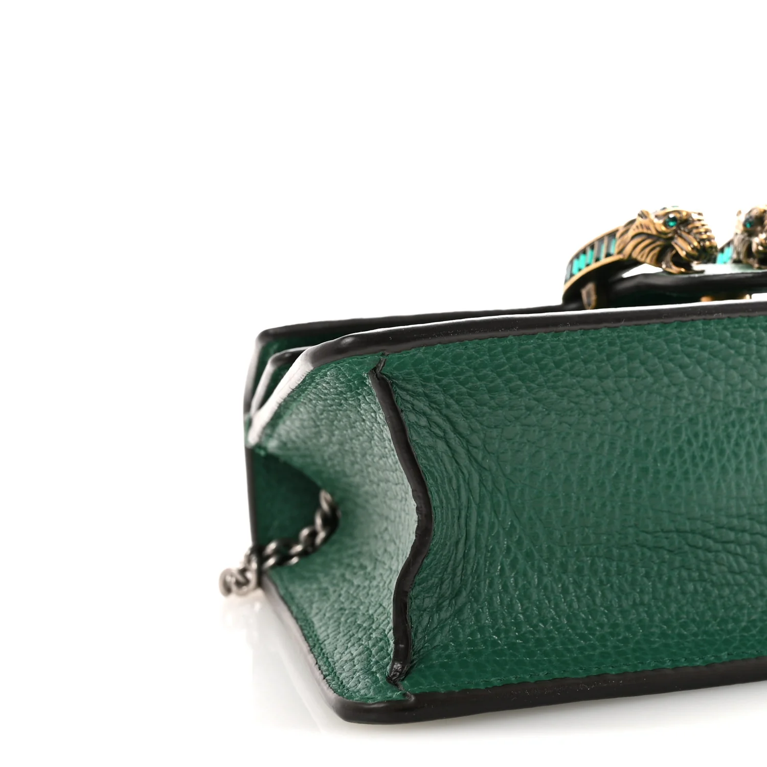 Dollar Calfskin Crystal Mini Dionysus Top Handle Bag Emerald - Image 8