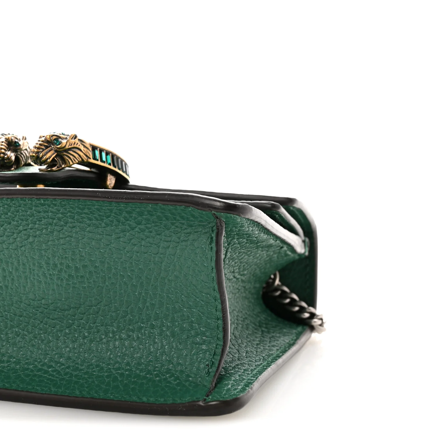 Dollar Calfskin Crystal Mini Dionysus Top Handle Bag Emerald - Image 9
