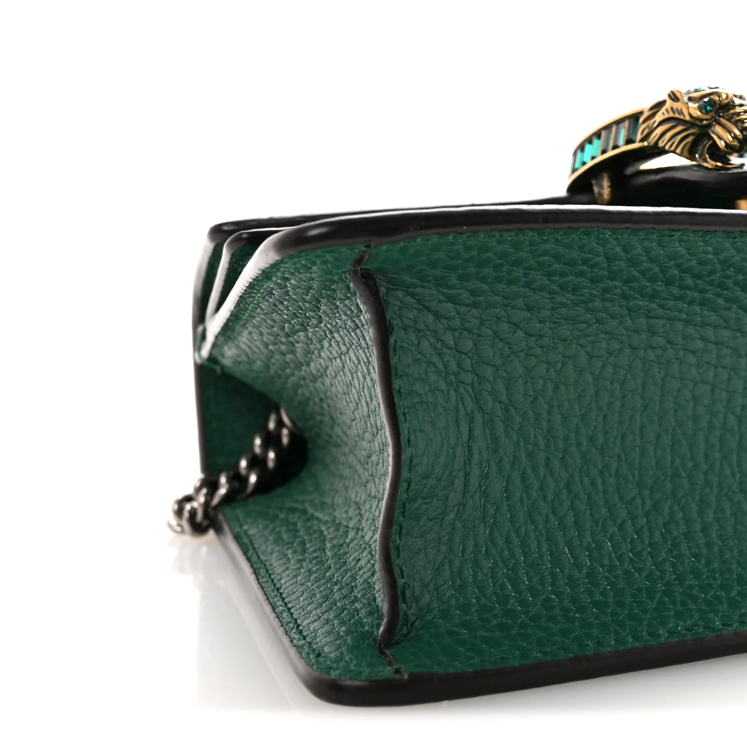 Dollar Calfskin Crystal Mini Dionysus Top Handle Bag Emerald - Image 8