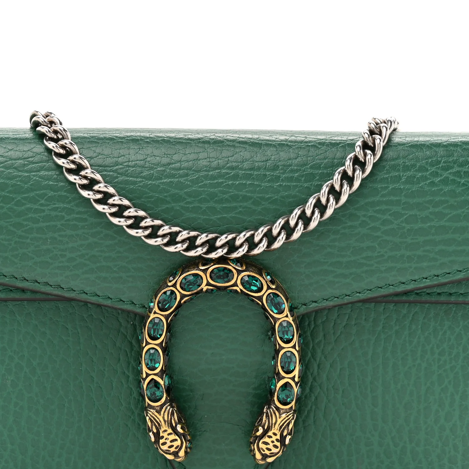 Dollar Calfskin Crystal Super Mini Dionysus Shoulder Bag Emerald - Image 12