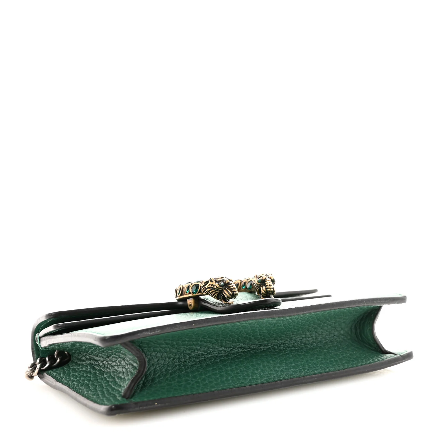 Dollar Calfskin Crystal Super Mini Dionysus Shoulder Bag Emerald - Image 4