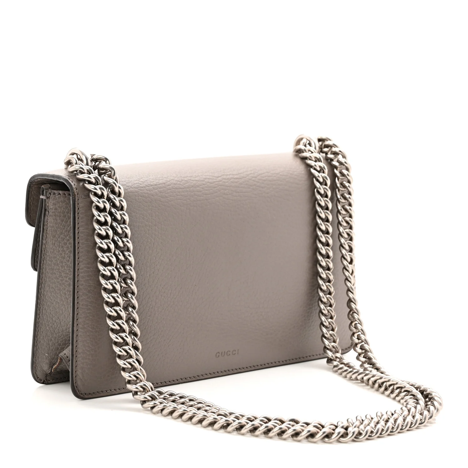 Dollar Calfskin Enamel Small Dionysus Shoulder Bag Dusty Grey Electric Blue - Image 3