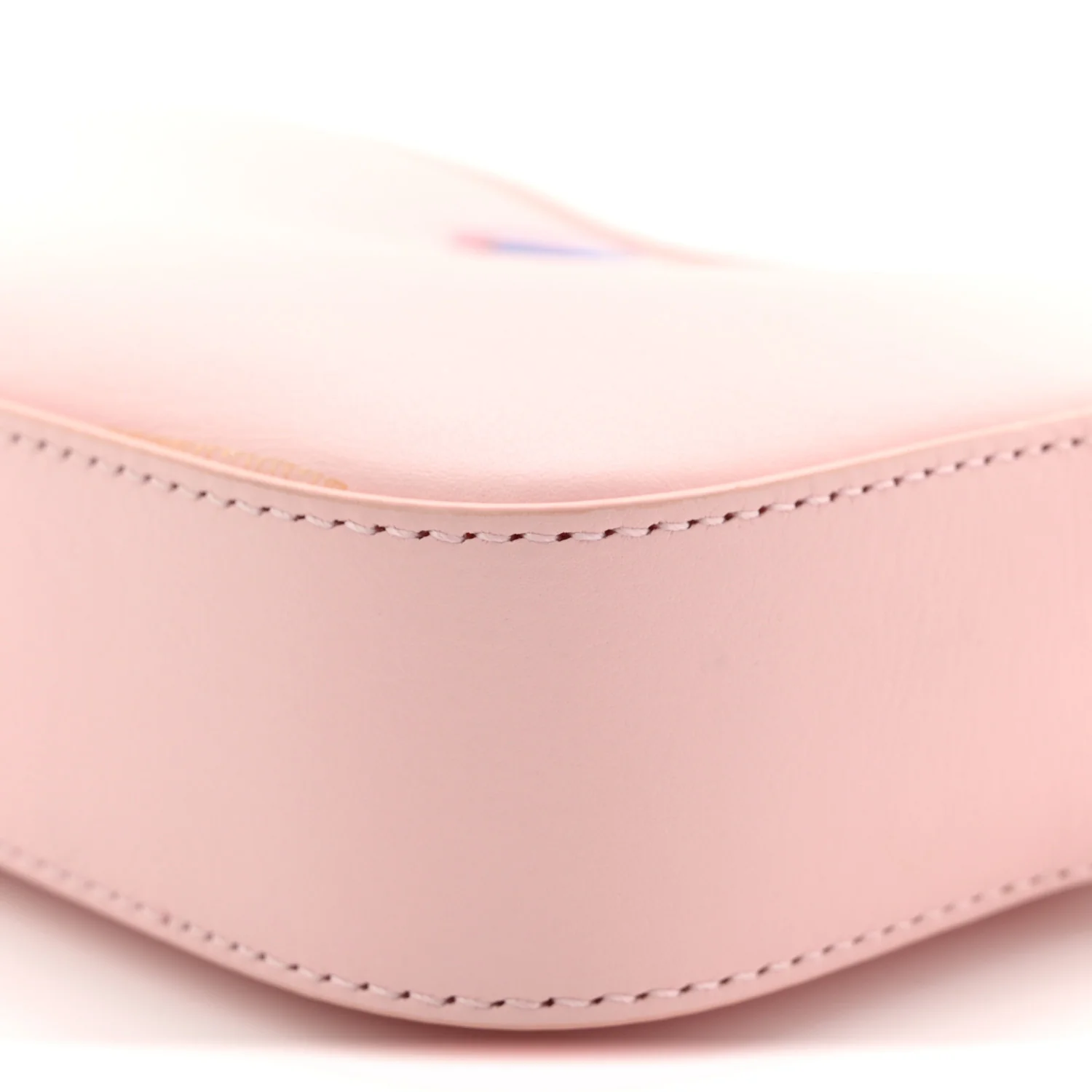 Dollar Calfskin Enamel Super Mini GG Marmont Chain Shoulder Bag Light Pink Blue - Image 10