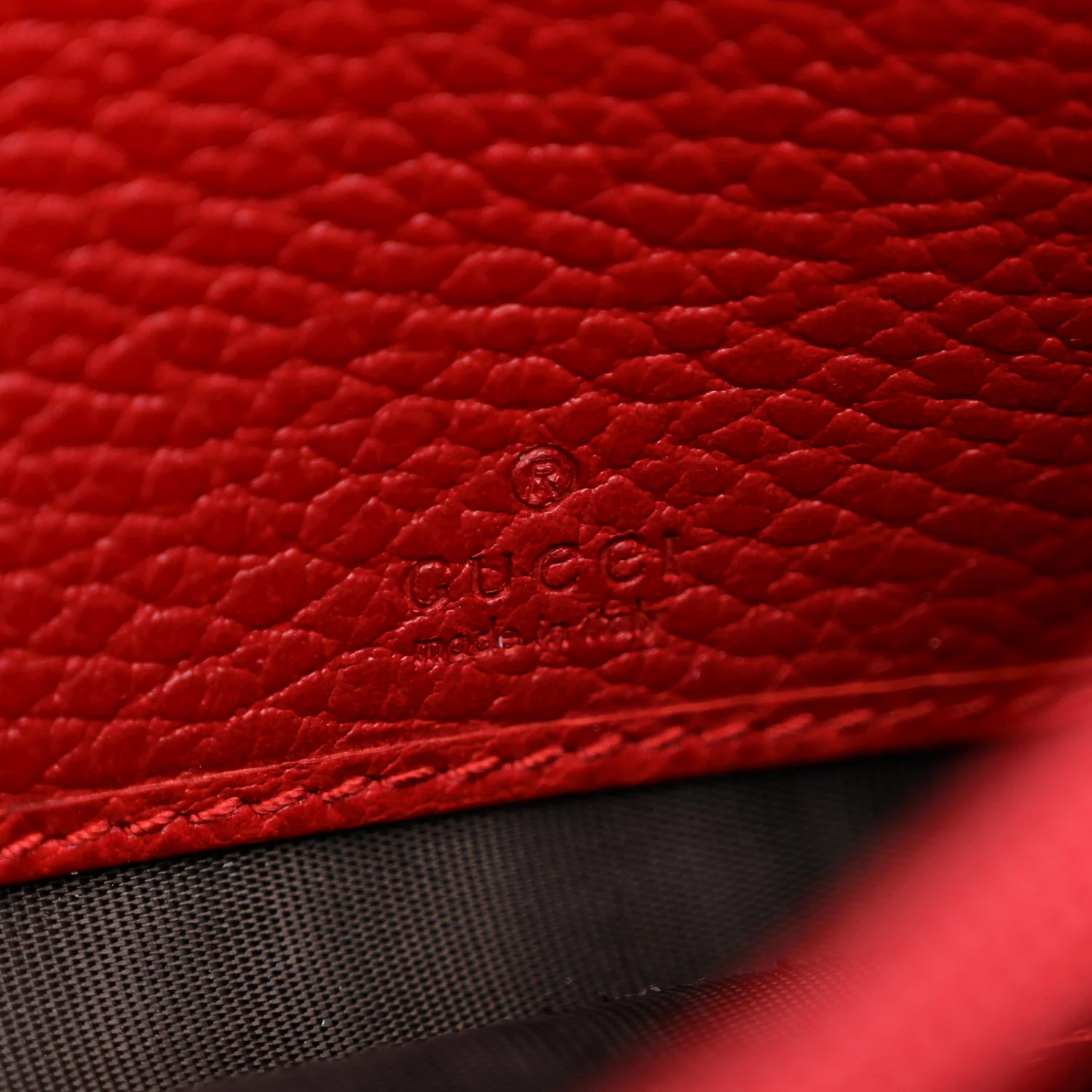 Dollar Calfskin GG Marmont Continental Wallet Hibiscus Red - Image 6