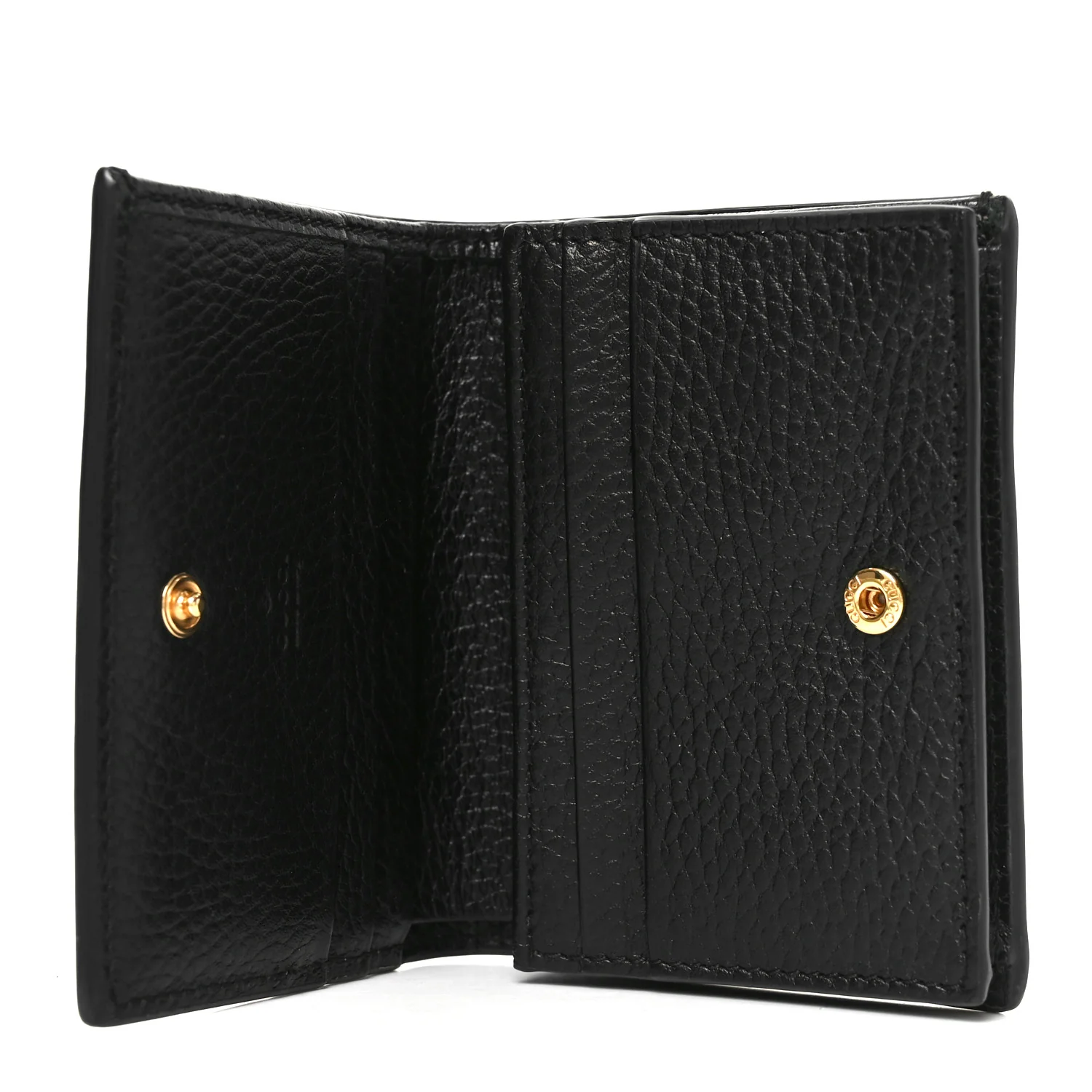 Dollar Calfskin GG Supreme Monogram GG Marmont Card Case Black Beige Ebony - Image 5