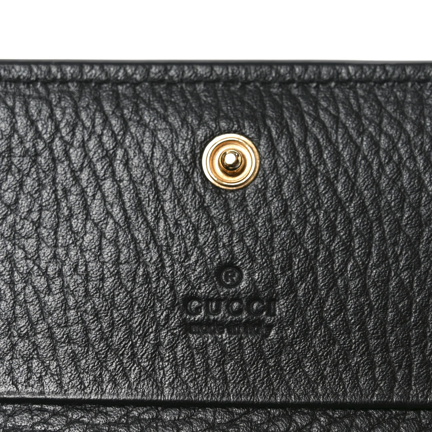 Dollar Calfskin GG Supreme Monogram GG Marmont Card Case Black Beige Ebony - Image 6