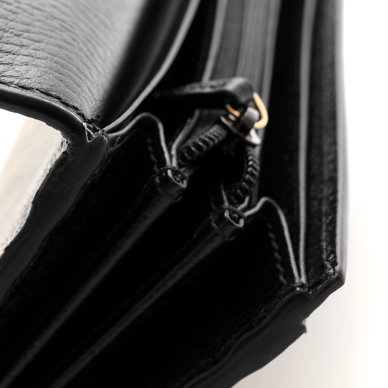 Dollar Calfskin GG Supreme Monogram GG Marmont Continental Wallet Black Beige Ebony - Image 8