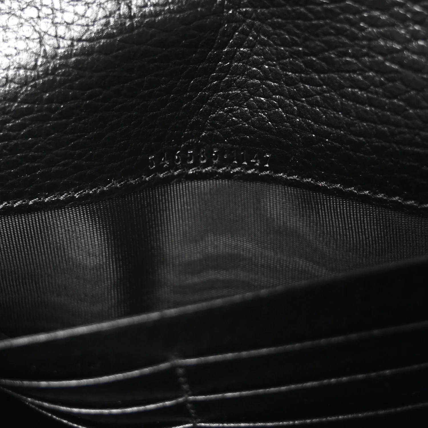 Dollar Calfskin GG Supreme Monogram Petite GG Marmont Wallet Chain Bag Black Beige Ebony - Image 7