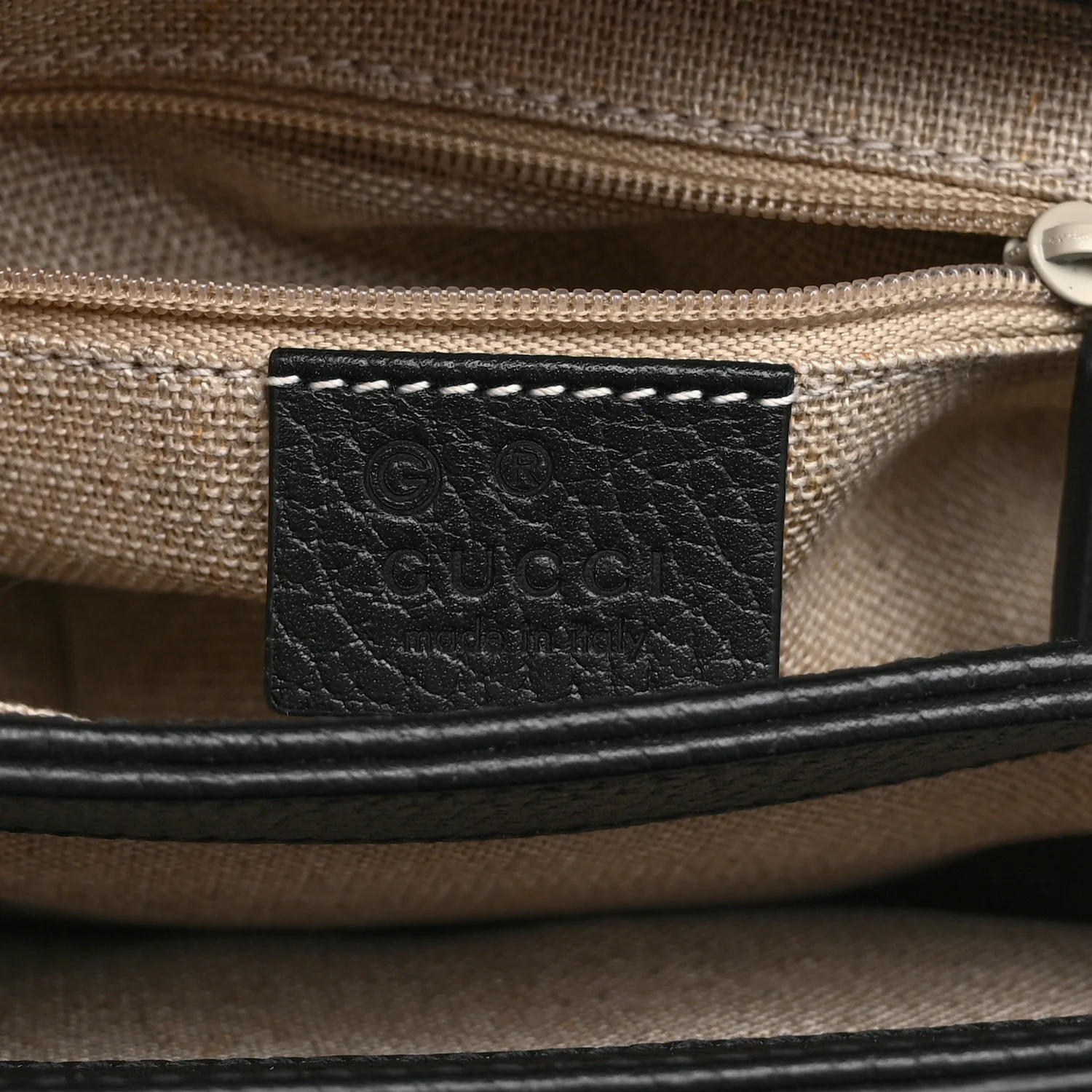 Dollar Calfskin Interlocking G Crossbody Bag Black - Image 6