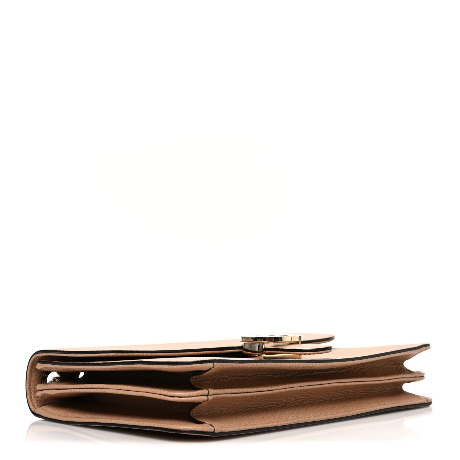 Dollar Calfskin Interlocking G Shoulder Bag Camelia - Image 4