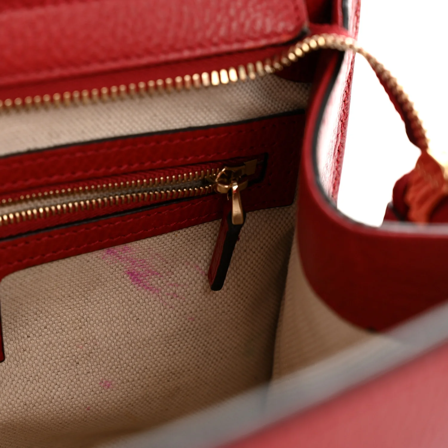 Dollar Calfskin Medium Soho Top Handle Satchel Hibiscus Red - Image 11