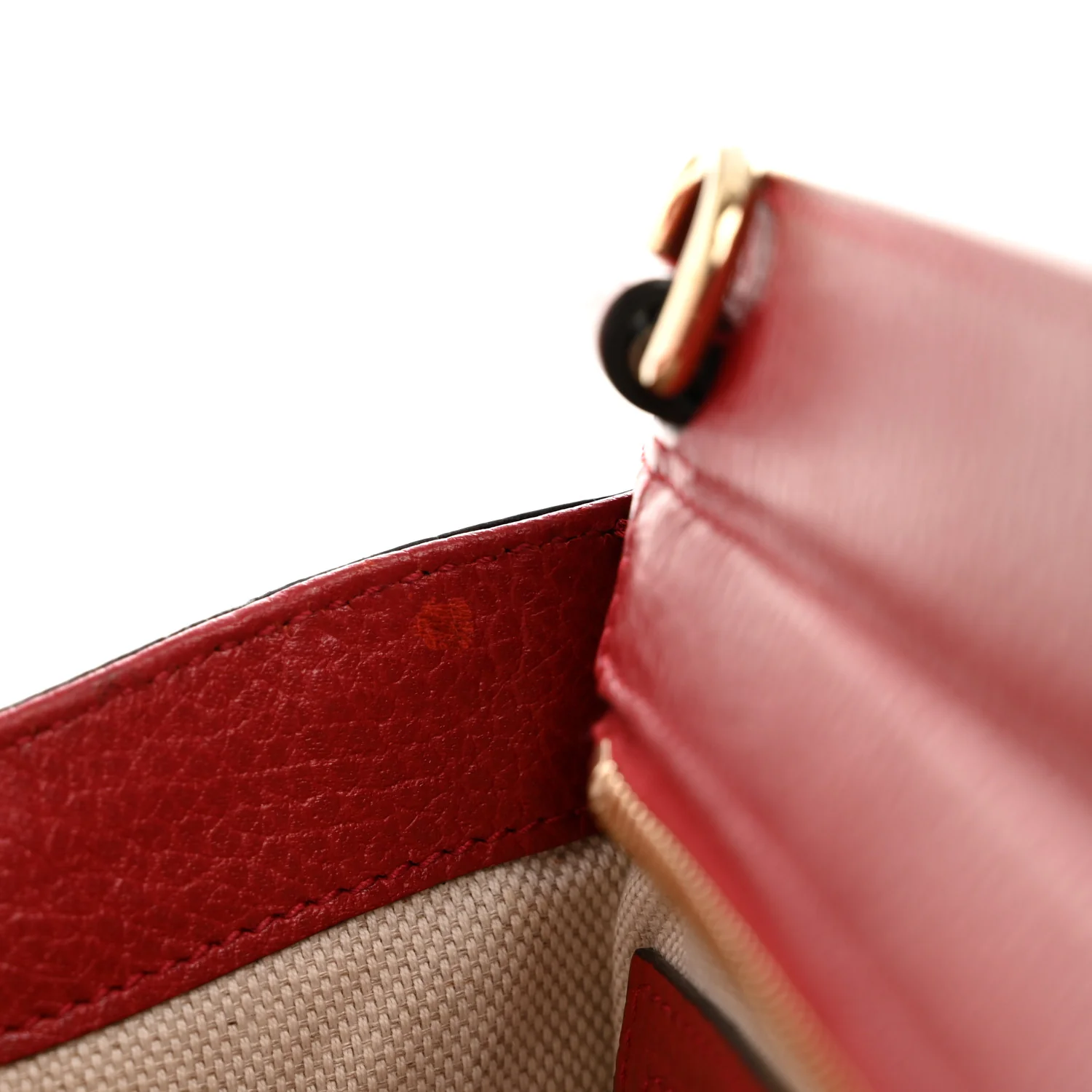 Dollar Calfskin Medium Soho Top Handle Satchel Hibiscus Red - Image 12