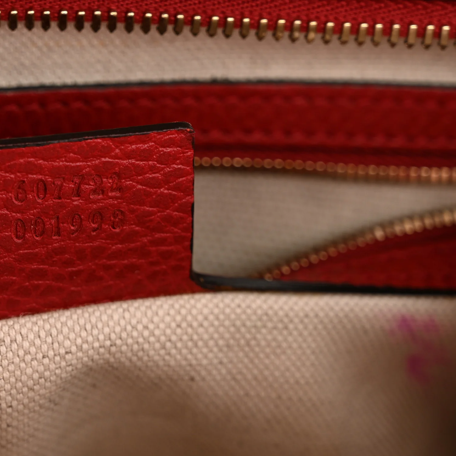Dollar Calfskin Medium Soho Top Handle Satchel Hibiscus Red - Image 7