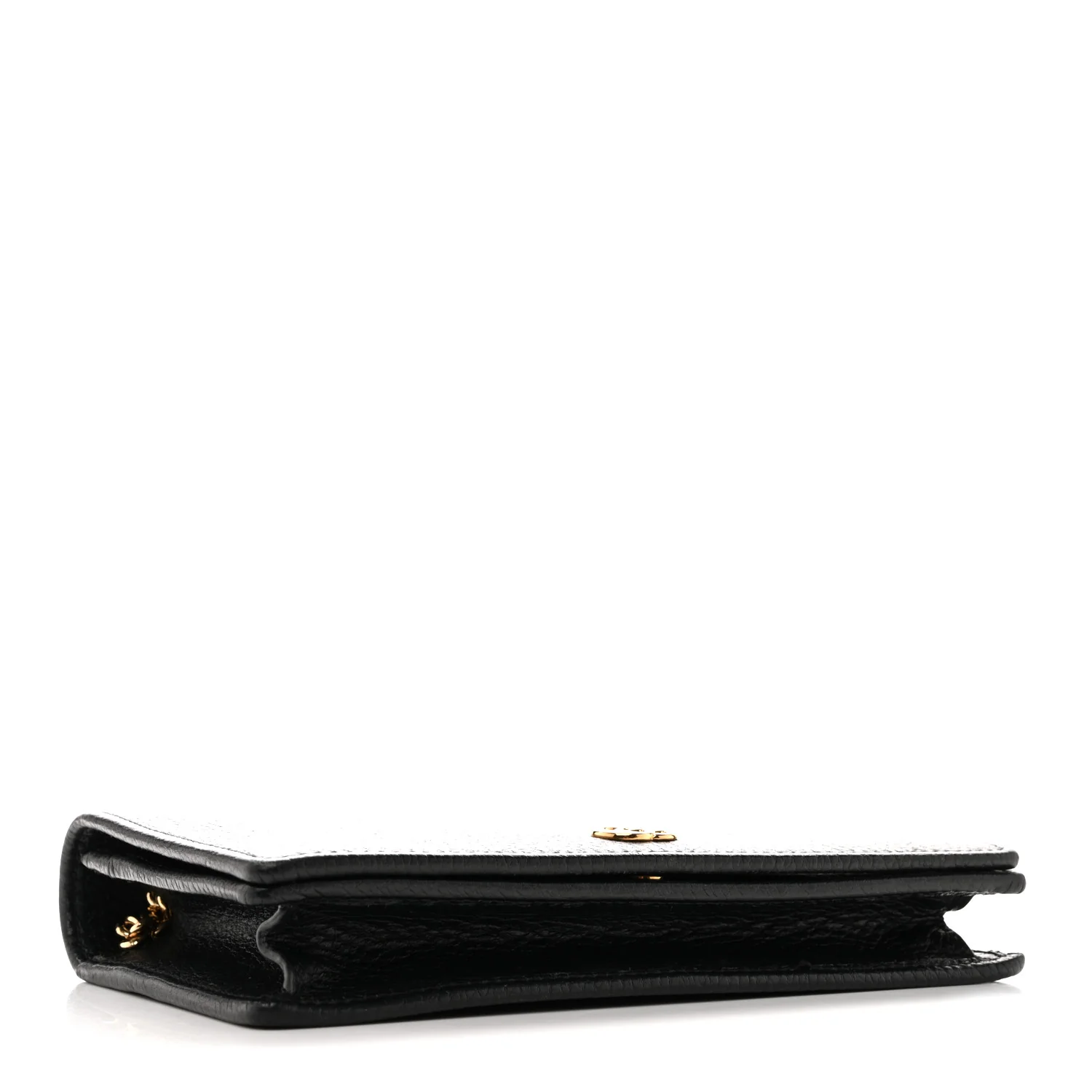 Dollar Calfskin Mini GG Marmont Chain Wallet Black - Image 4