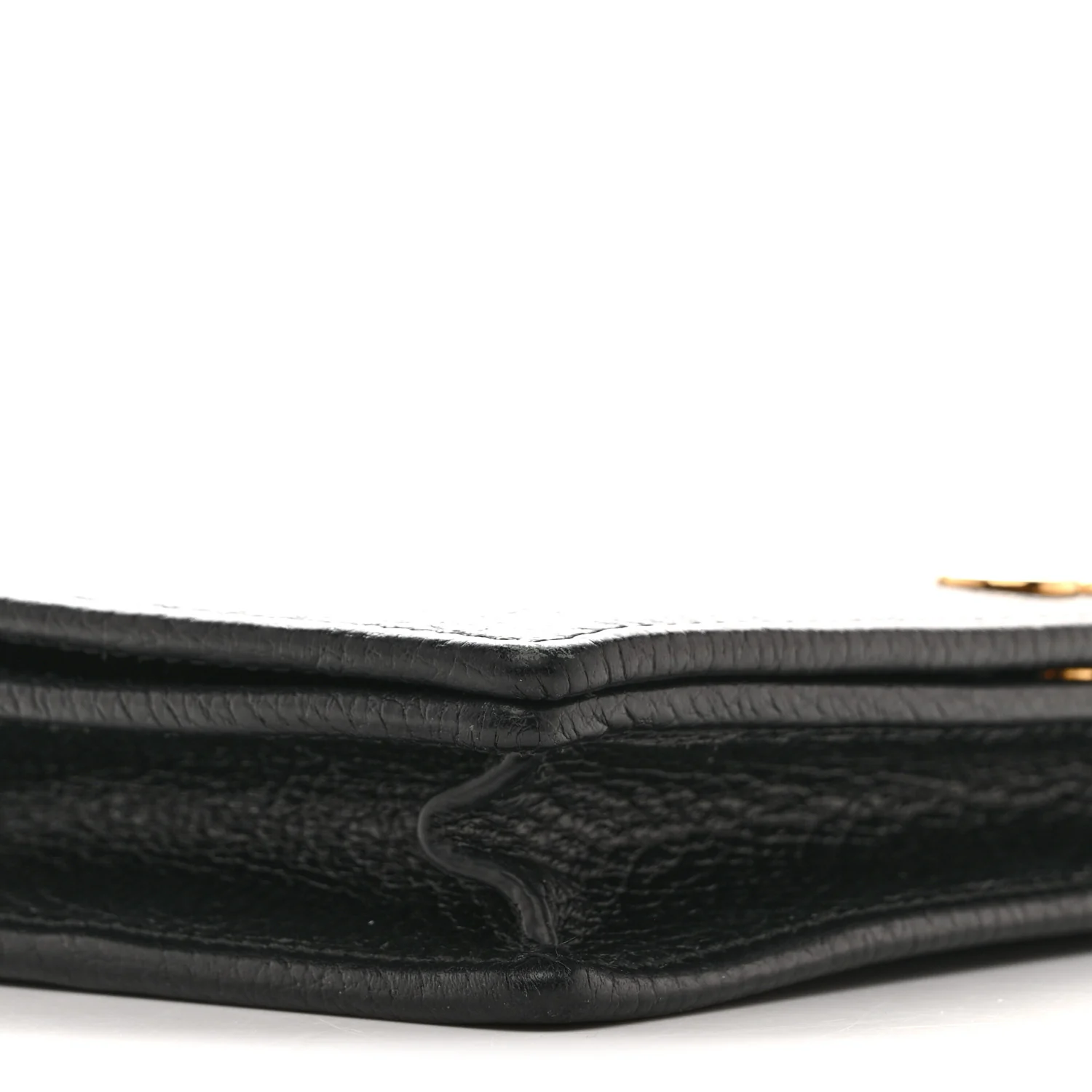 Dollar Calfskin Mini GG Marmont Chain Wallet Black - Image 8