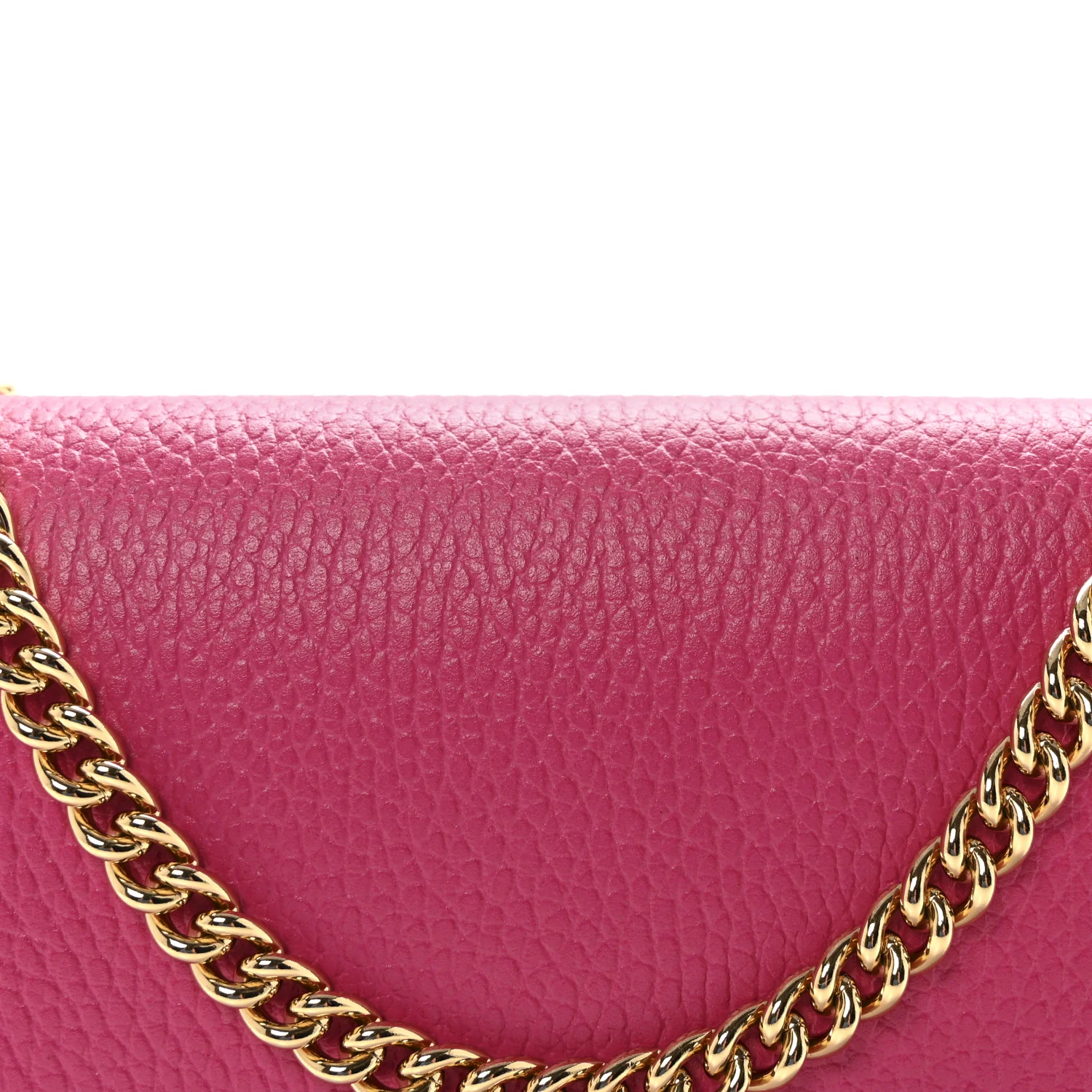Dollar Calfskin Mini GG Marmont Chain Wallet Box Pink - Image 7