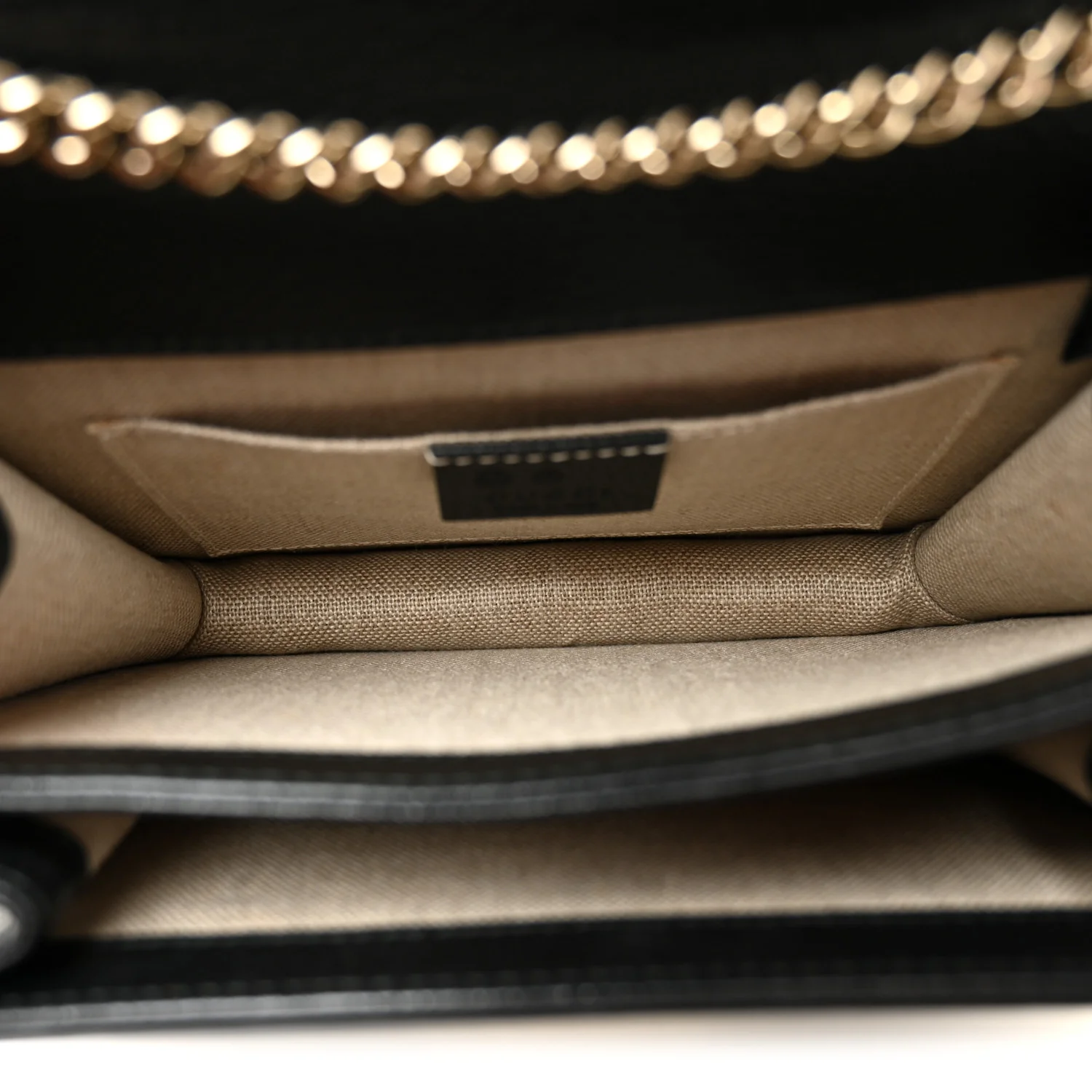 Dollar Calfskin Small Interlocking G Shoulder Bag Black - Image 5