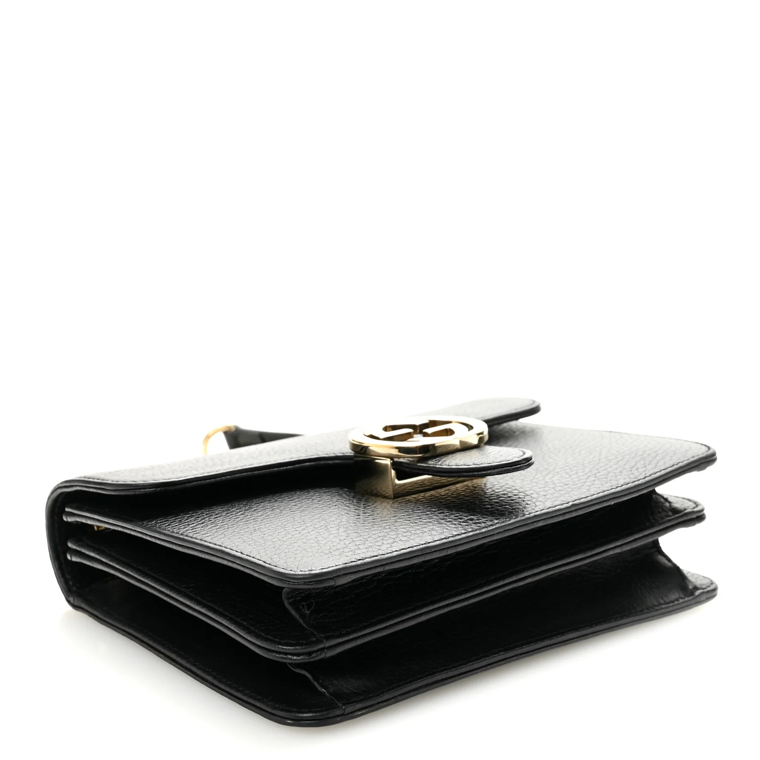 Dollar Calfskin Small Interlocking G Shoulder Bag Black - Image 4