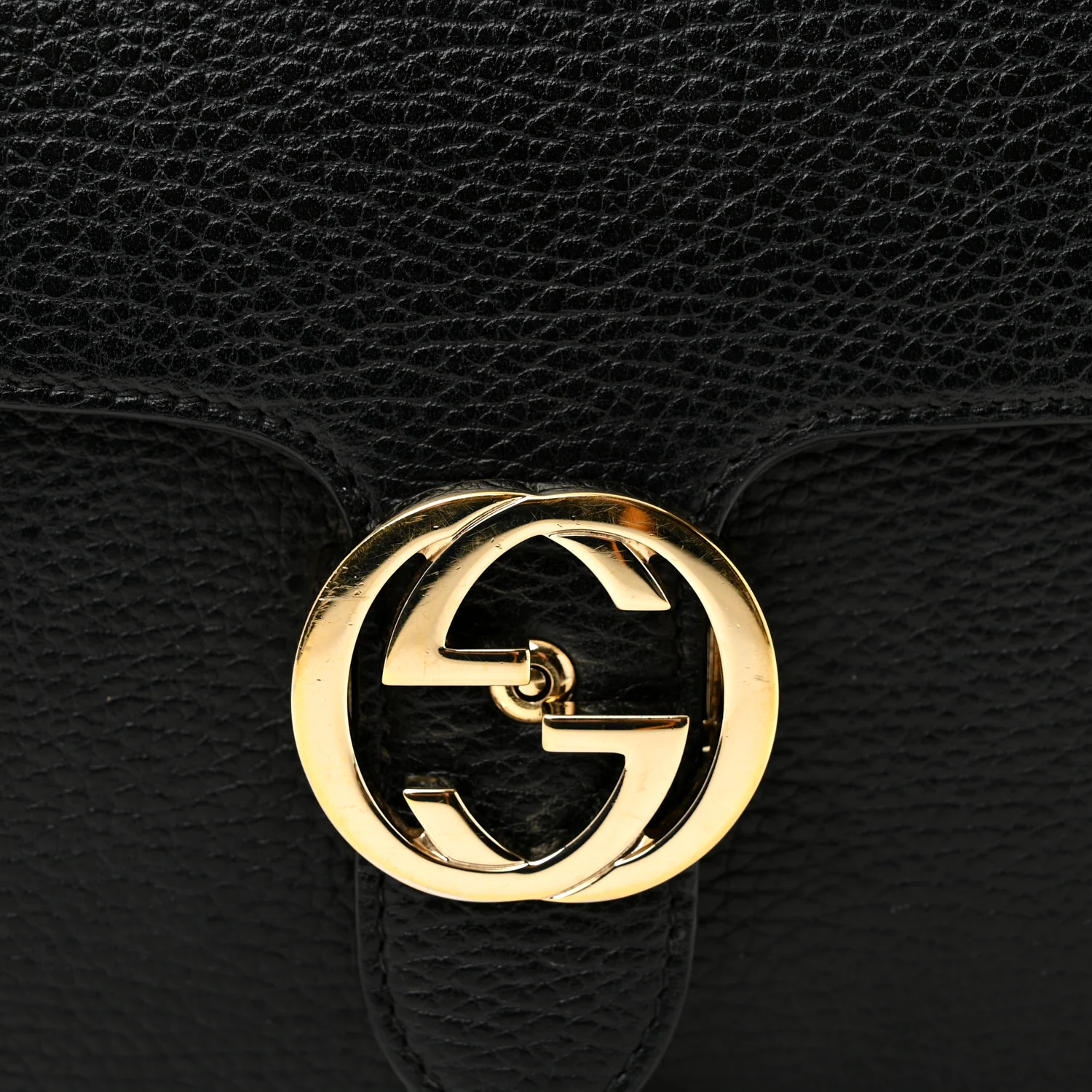 Dollar Calfskin Small Interlocking G Shoulder Bag Black - Image 8