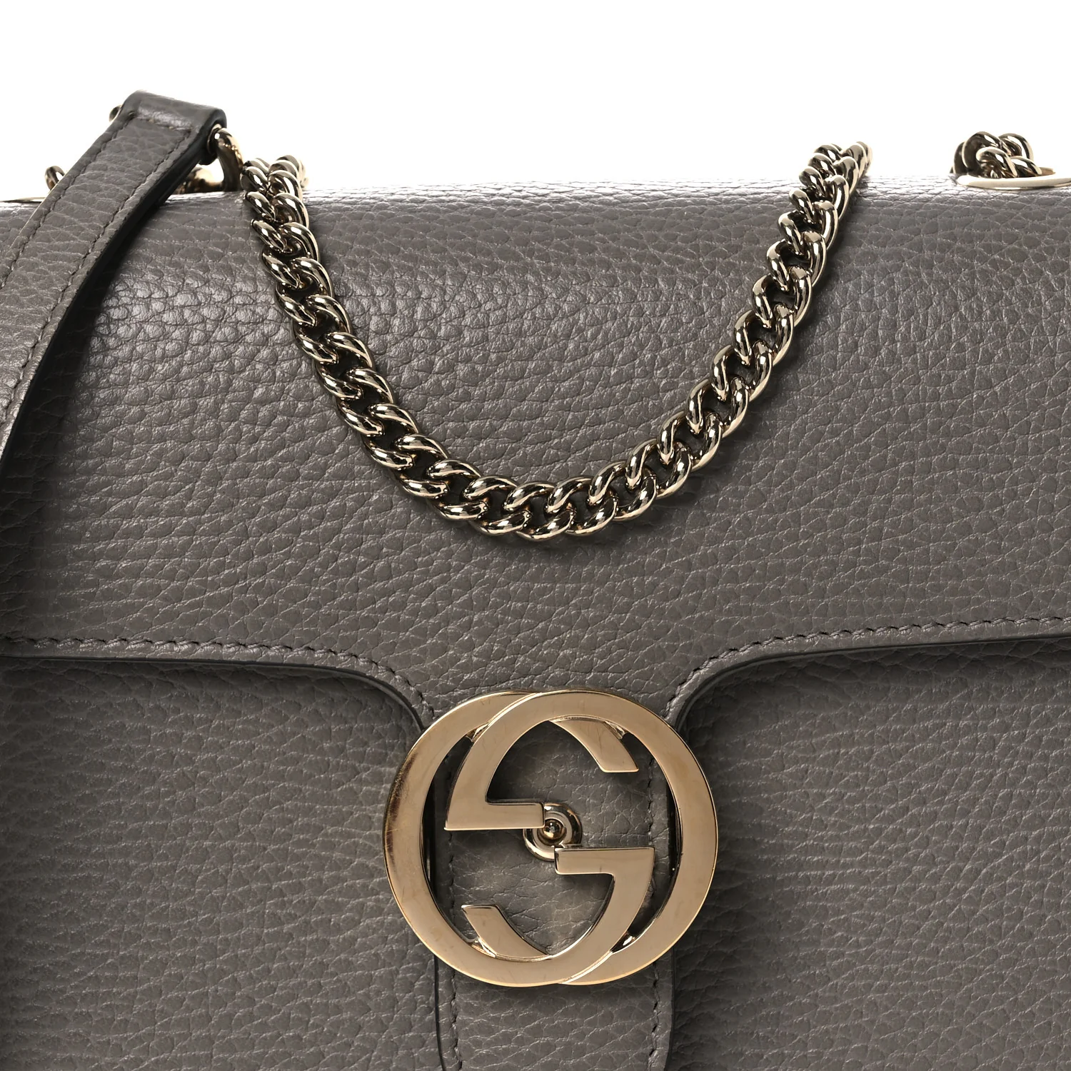 Dollar Calfskin Small Interlocking G Shoulder Bag Loess - Image 8