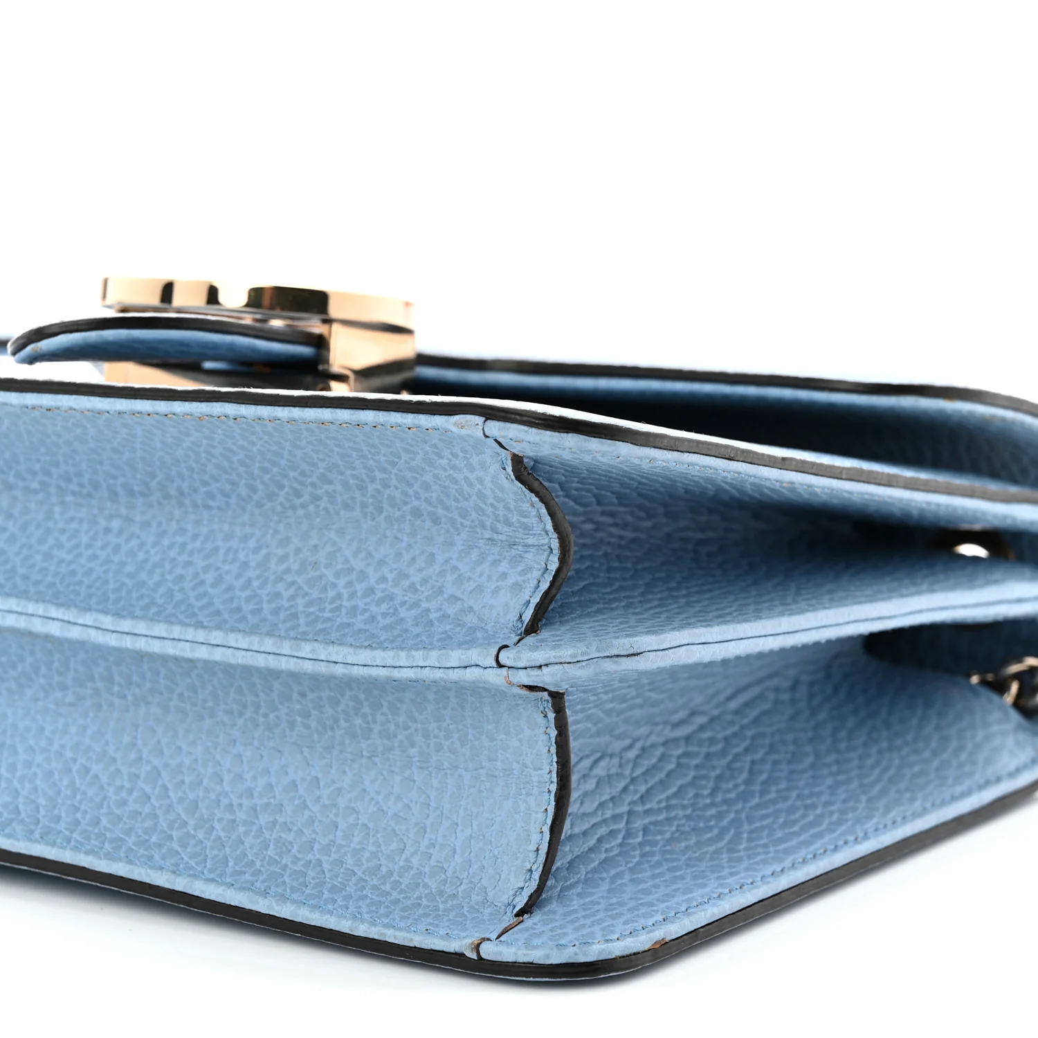 Dollar Calfskin Small Interlocking G Shoulder Bag Mineral Blue - Image 10