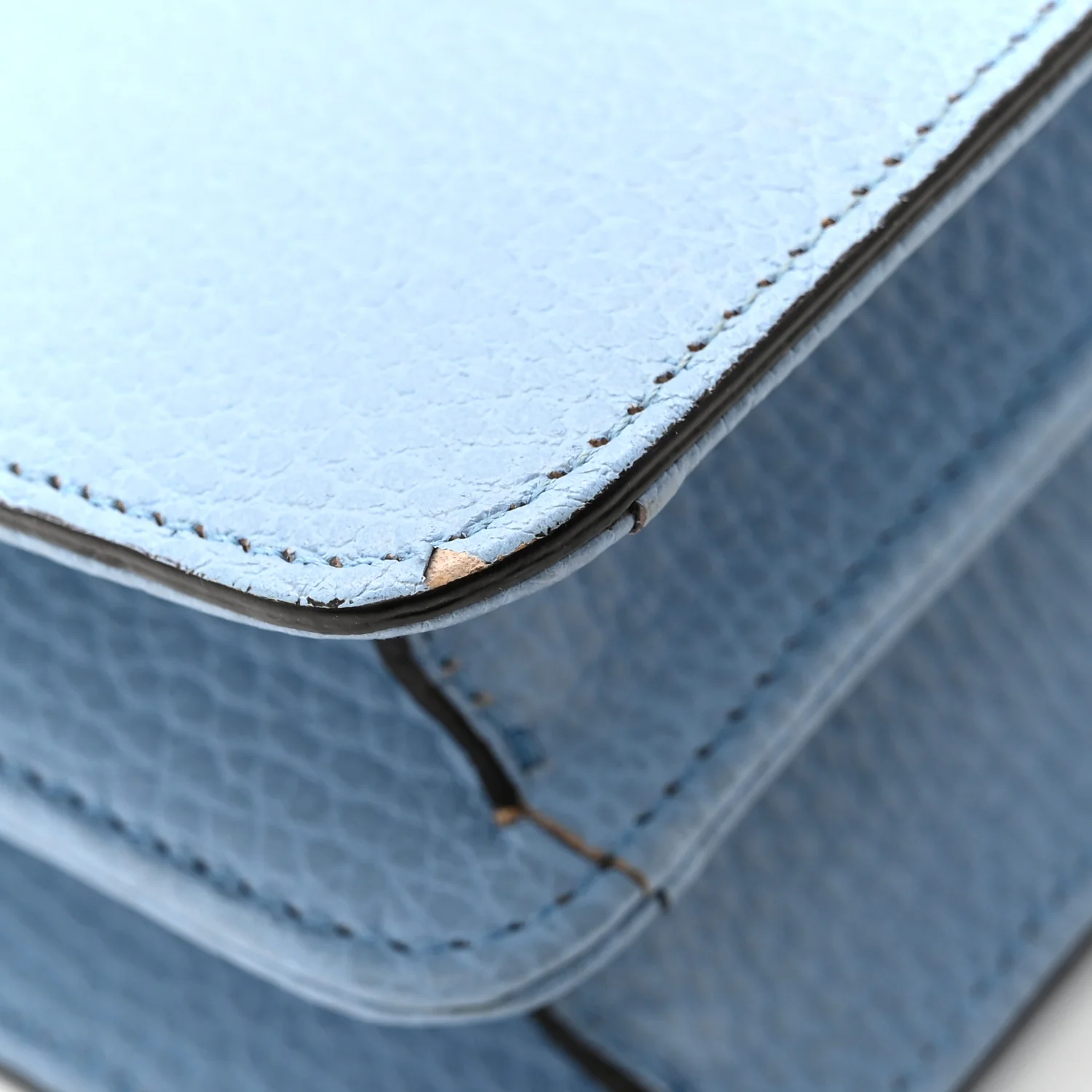 Dollar Calfskin Small Interlocking G Shoulder Bag Mineral Blue - Image 11