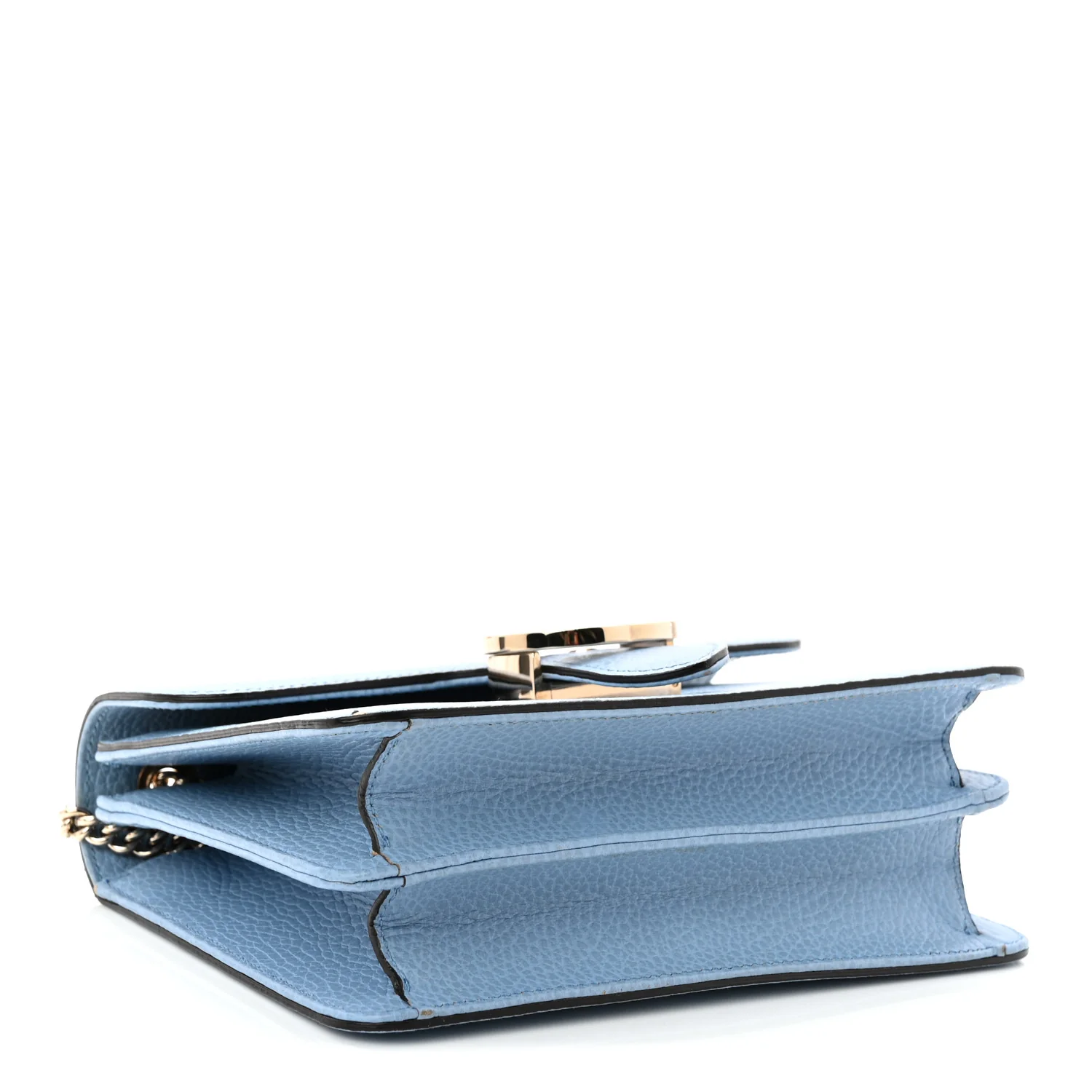Dollar Calfskin Small Interlocking G Shoulder Bag Mineral Blue - Image 4