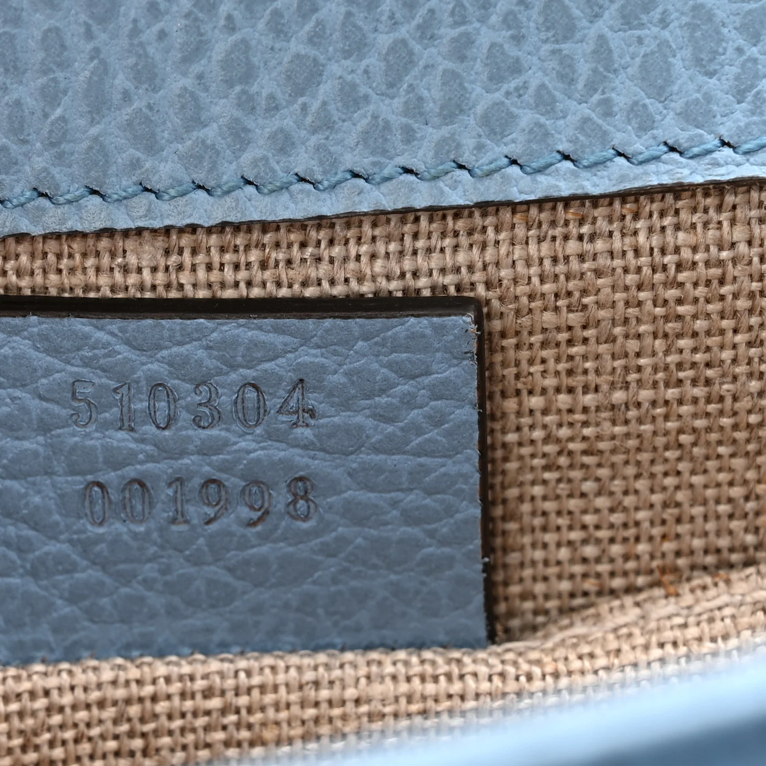 Dollar Calfskin Small Interlocking G Shoulder Bag Mineral Blue - Image 7