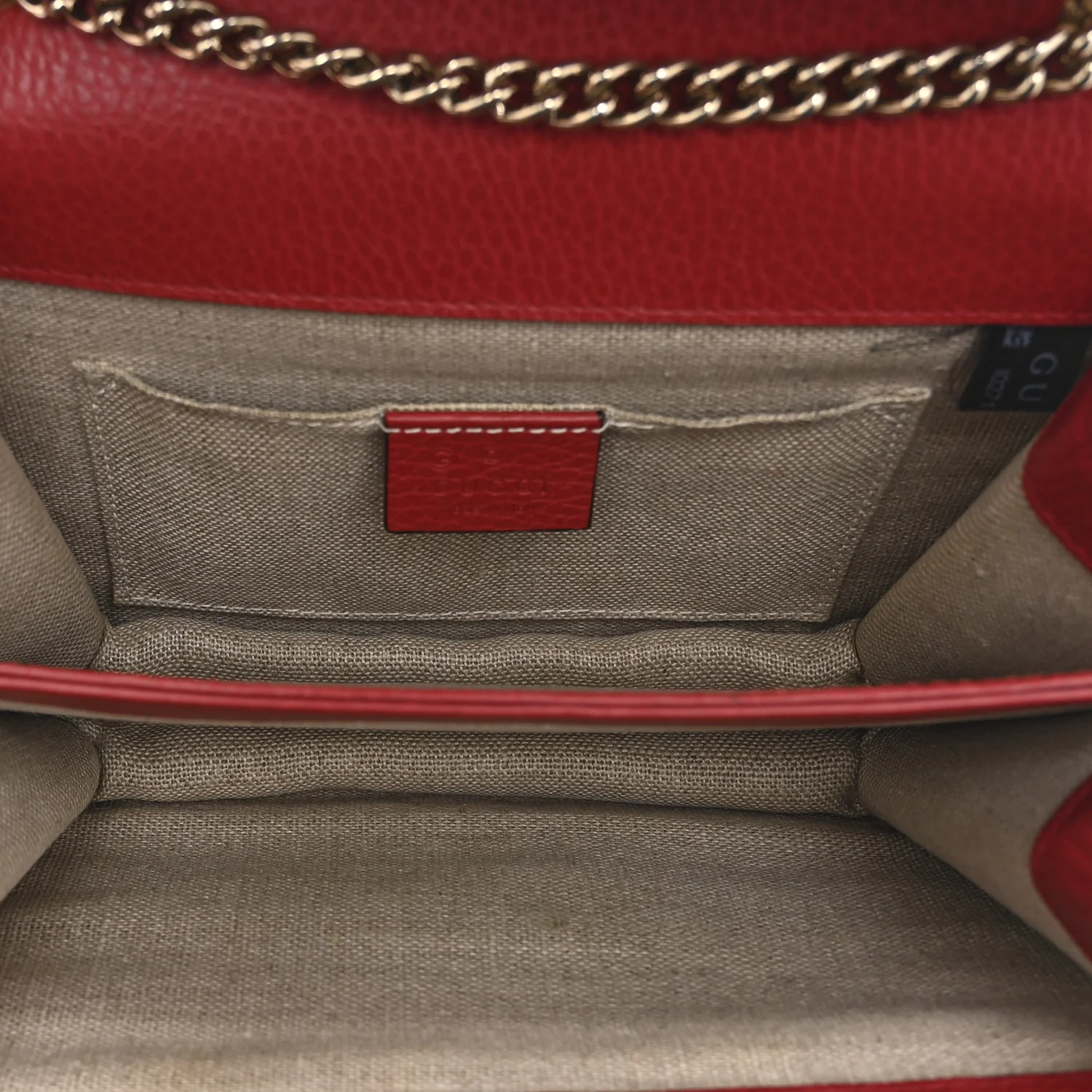 Dollar Calfskin Small Interlocking G Shoulder Bag Red - Image 5