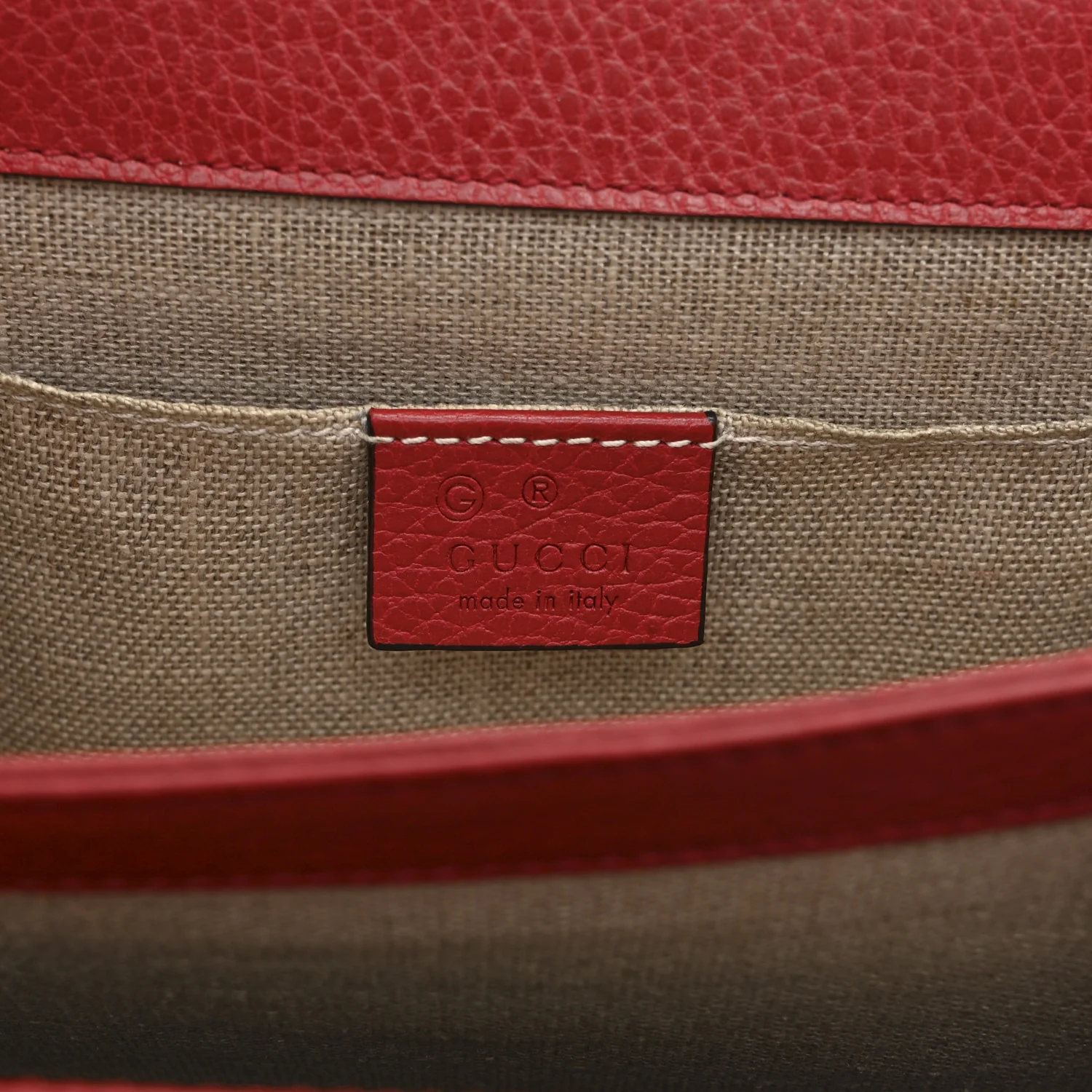 Dollar Calfskin Small Interlocking G Shoulder Bag Red - Image 6