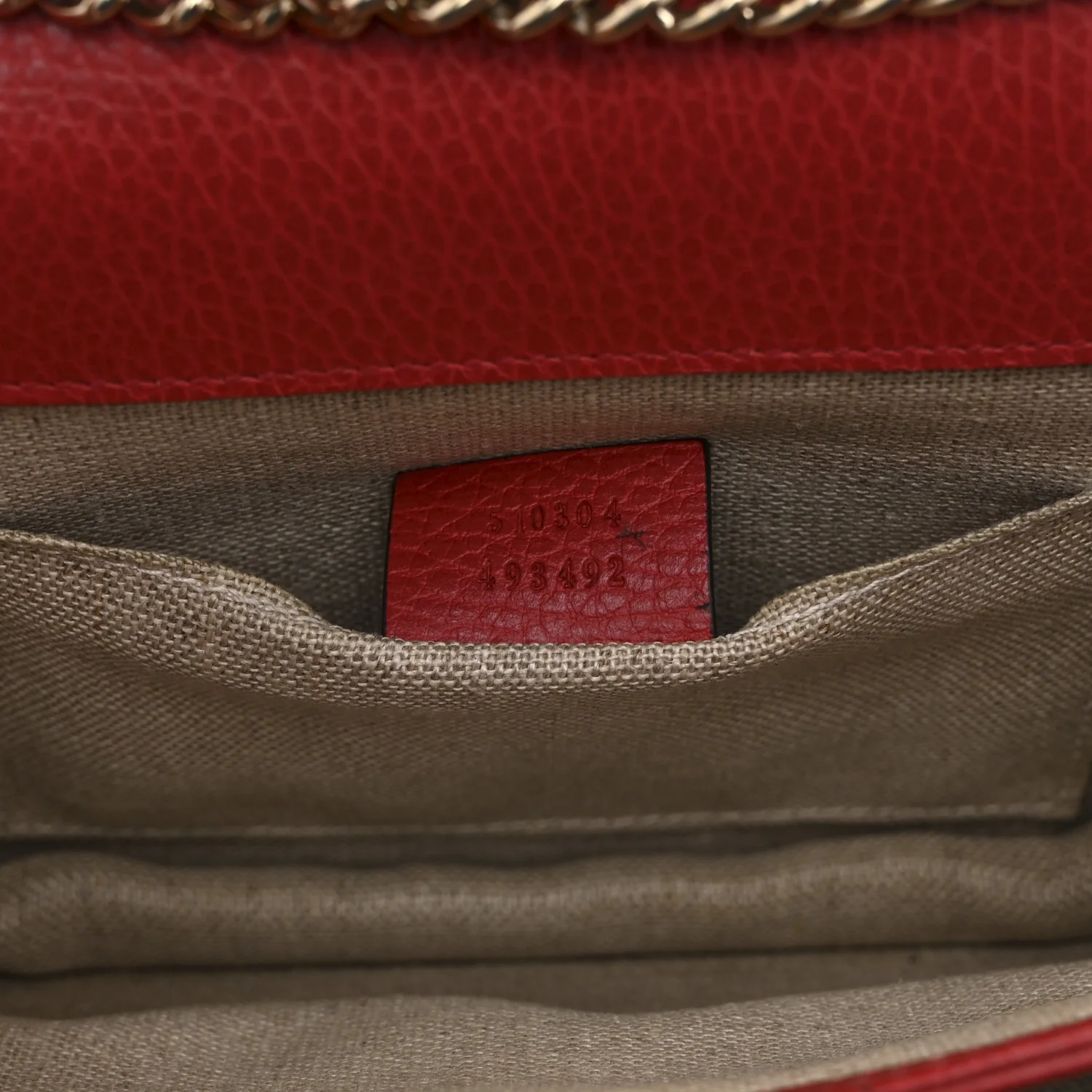 Dollar Calfskin Small Interlocking G Shoulder Bag Red - Image 7
