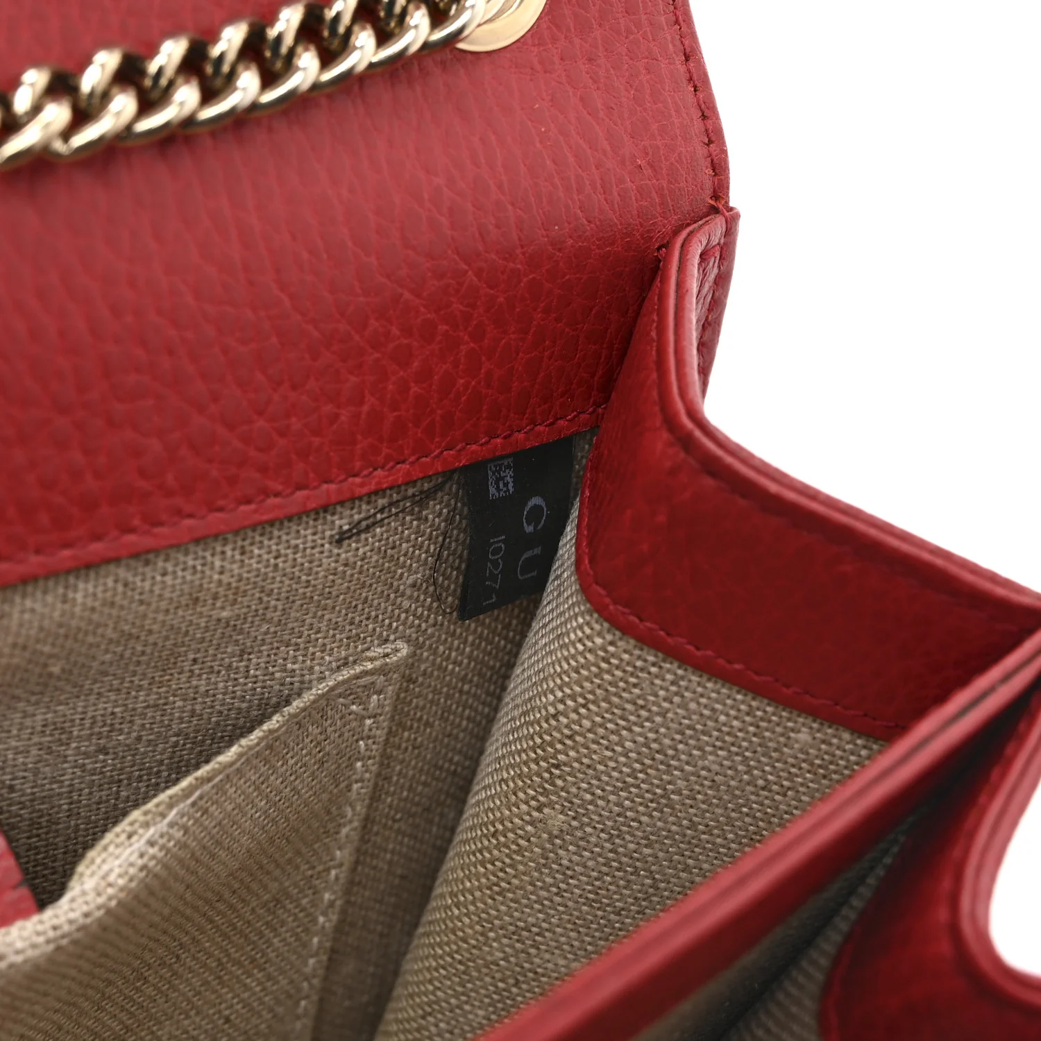 Dollar Calfskin Small Interlocking G Shoulder Bag Red - Image 8