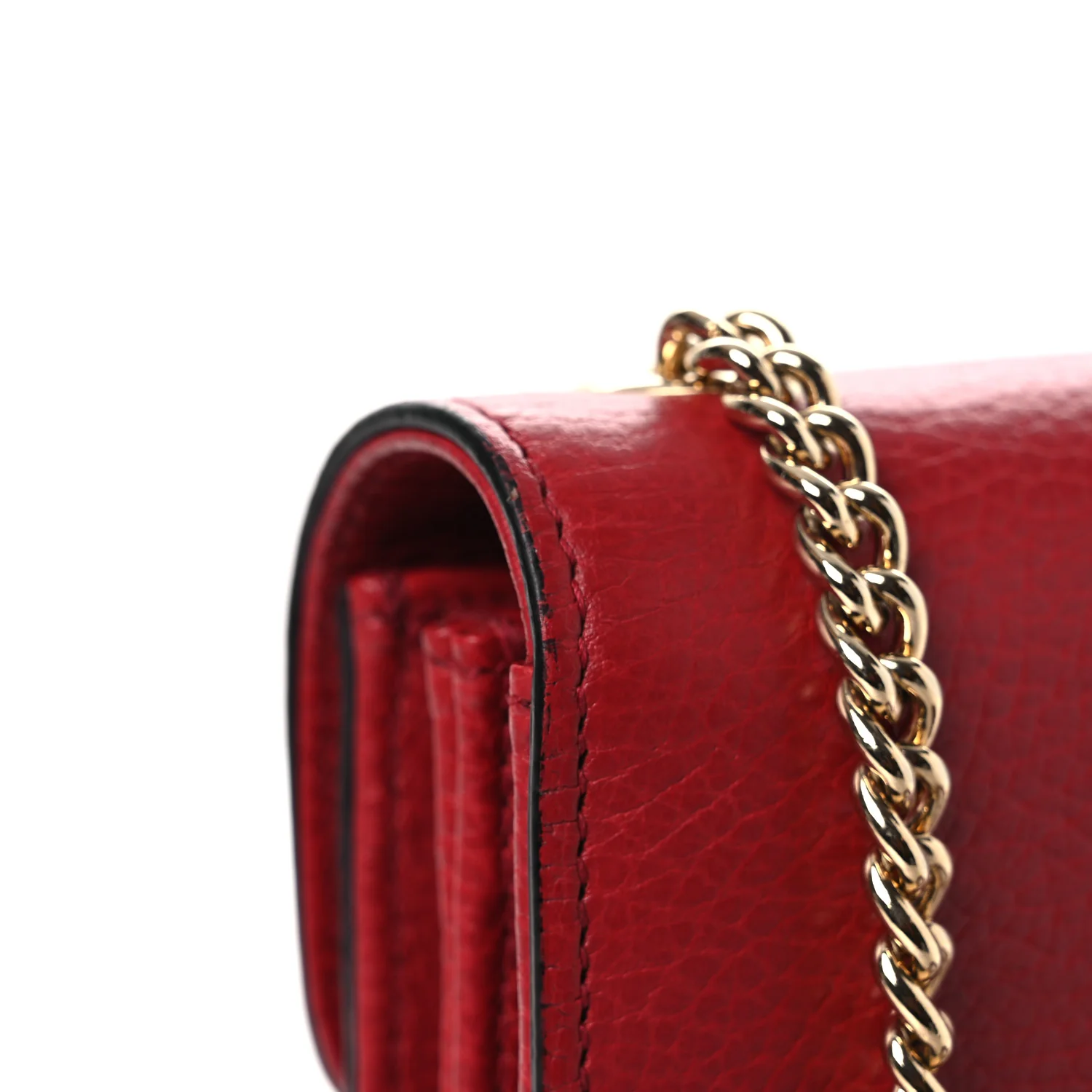 Dollar Calfskin Small Interlocking G Shoulder Bag Red - Image 13