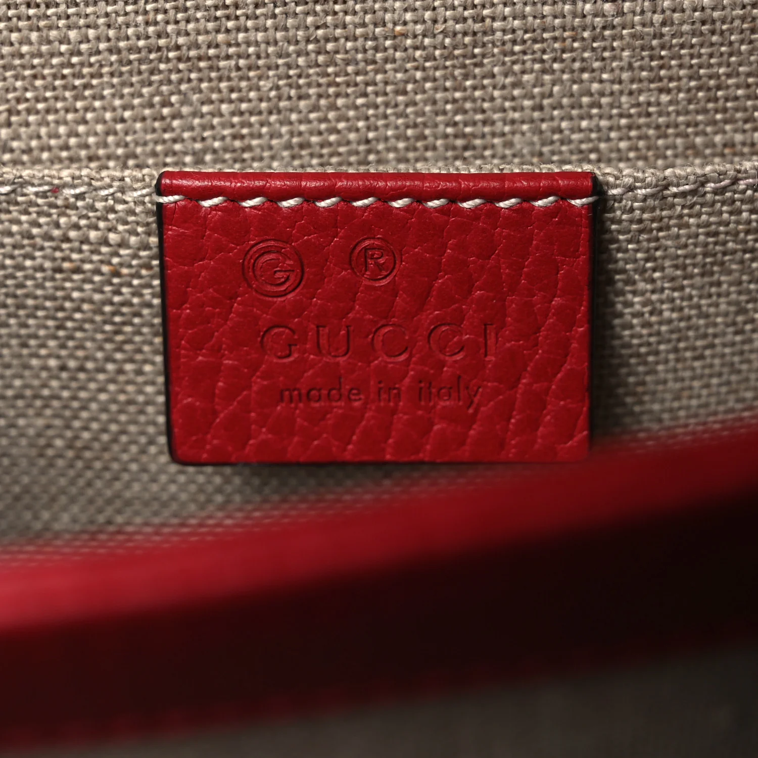 Dollar Calfskin Small Interlocking G Shoulder Bag Red - Image 6