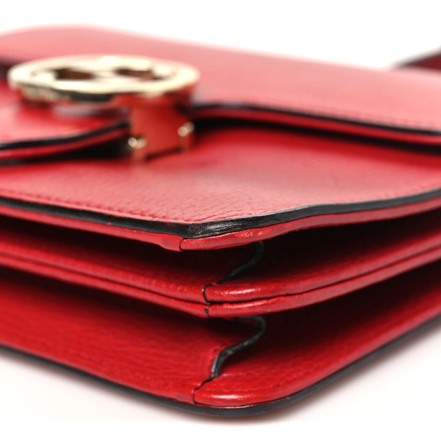 Dollar Calfskin Small Interlocking G Shoulder Bag Red - Image 10