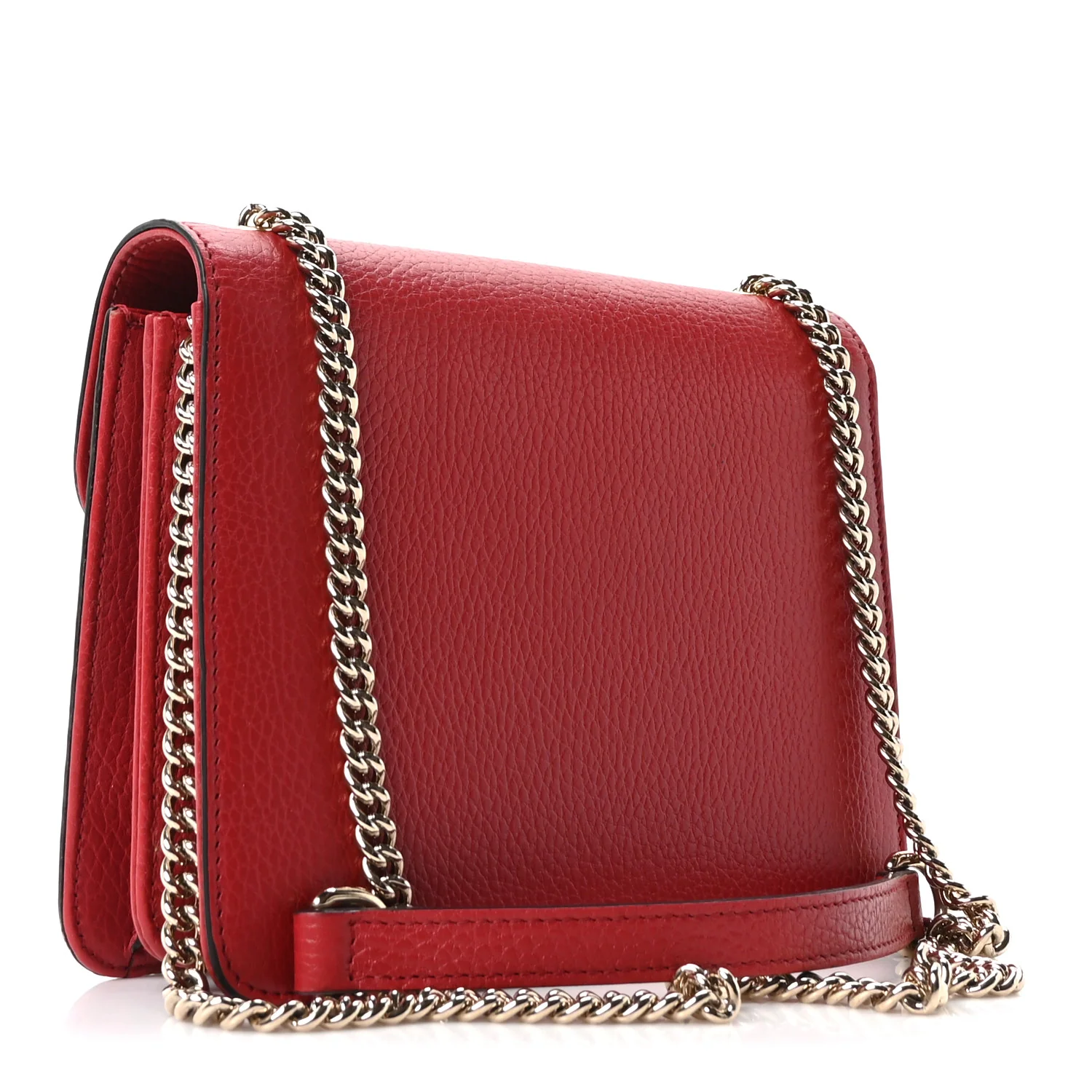 Dollar Calfskin Small Interlocking G Shoulder Bag Red - Image 4