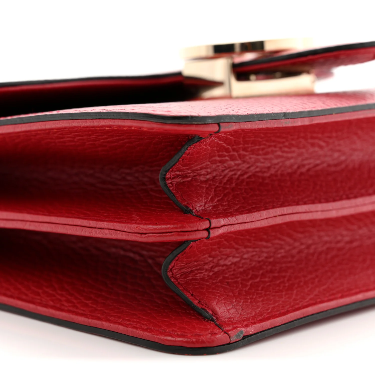 Dollar Calfskin Small Interlocking G Shoulder Bag Red - Image 9