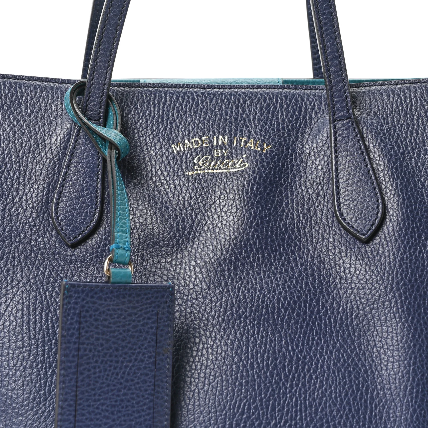 Dollar Calfskin Small Swing Tote Classic Marine Deep Cobalt - Image 8