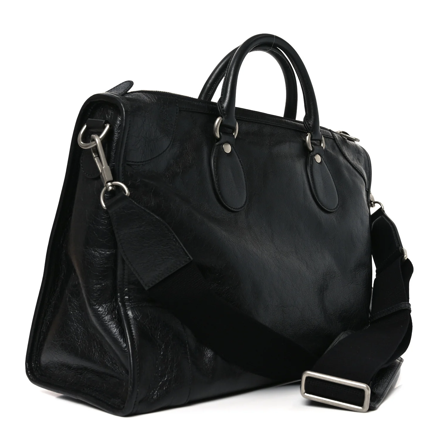 Fluffy Calfskin Morpheus Weekender Duffle Black - Image 3