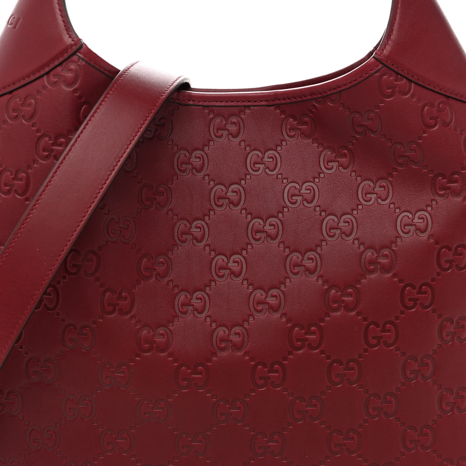GG Calfskin Embossed B Medium Shoulder Bag Rose Ancora - Image 8
