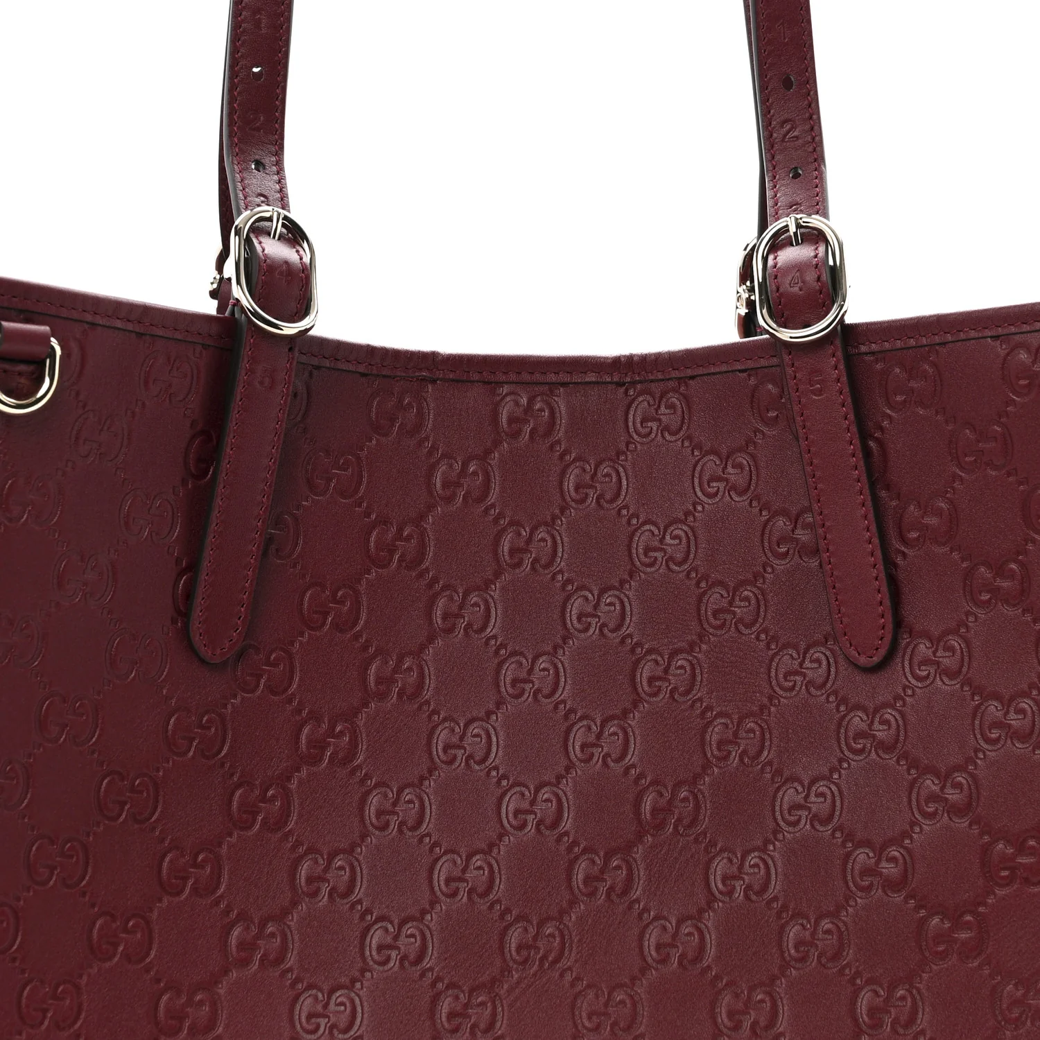 GG Calfskin Embossed Calfskin Large Tote Bag Rose Ancora - Image 9