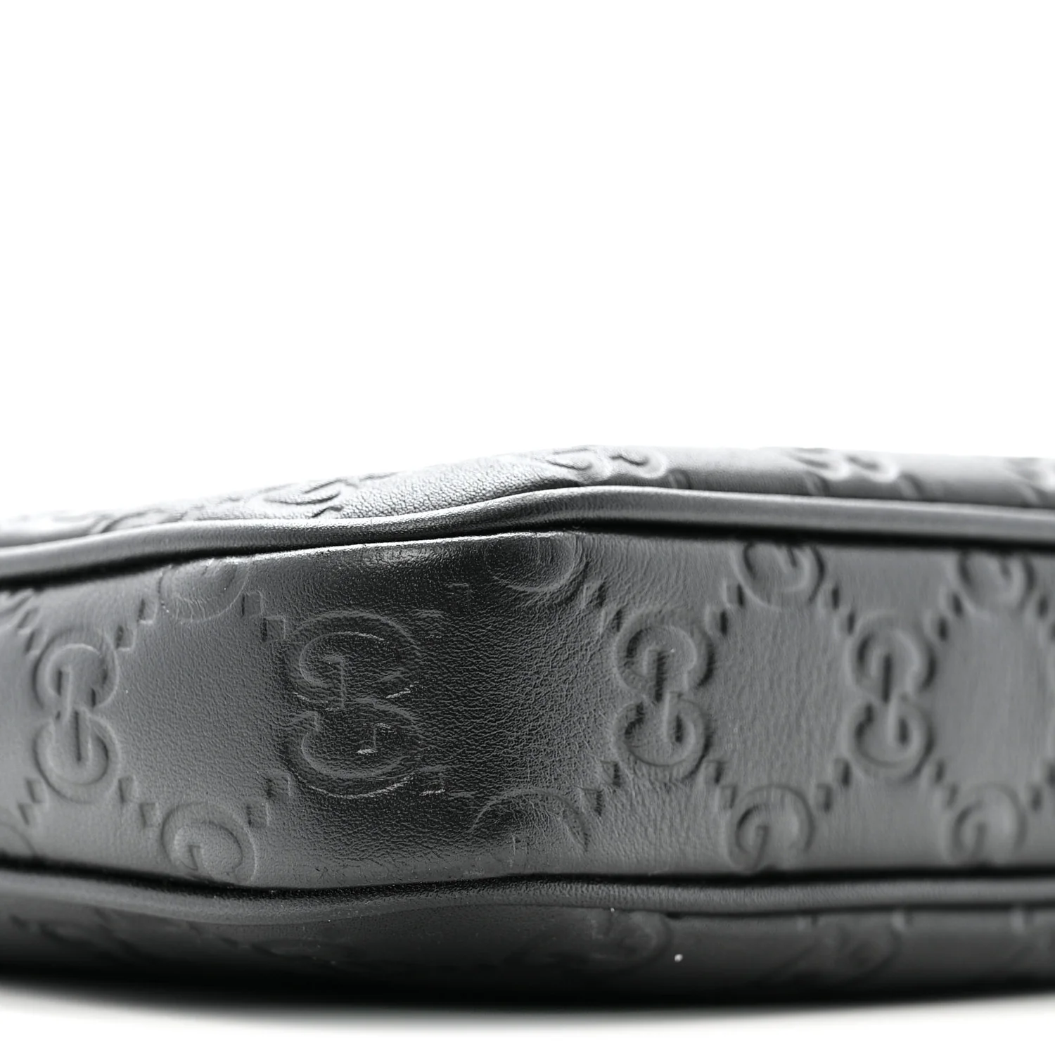 GG Calfskin Embossed Emblem Medium Crossbody Bag Black - Image 9